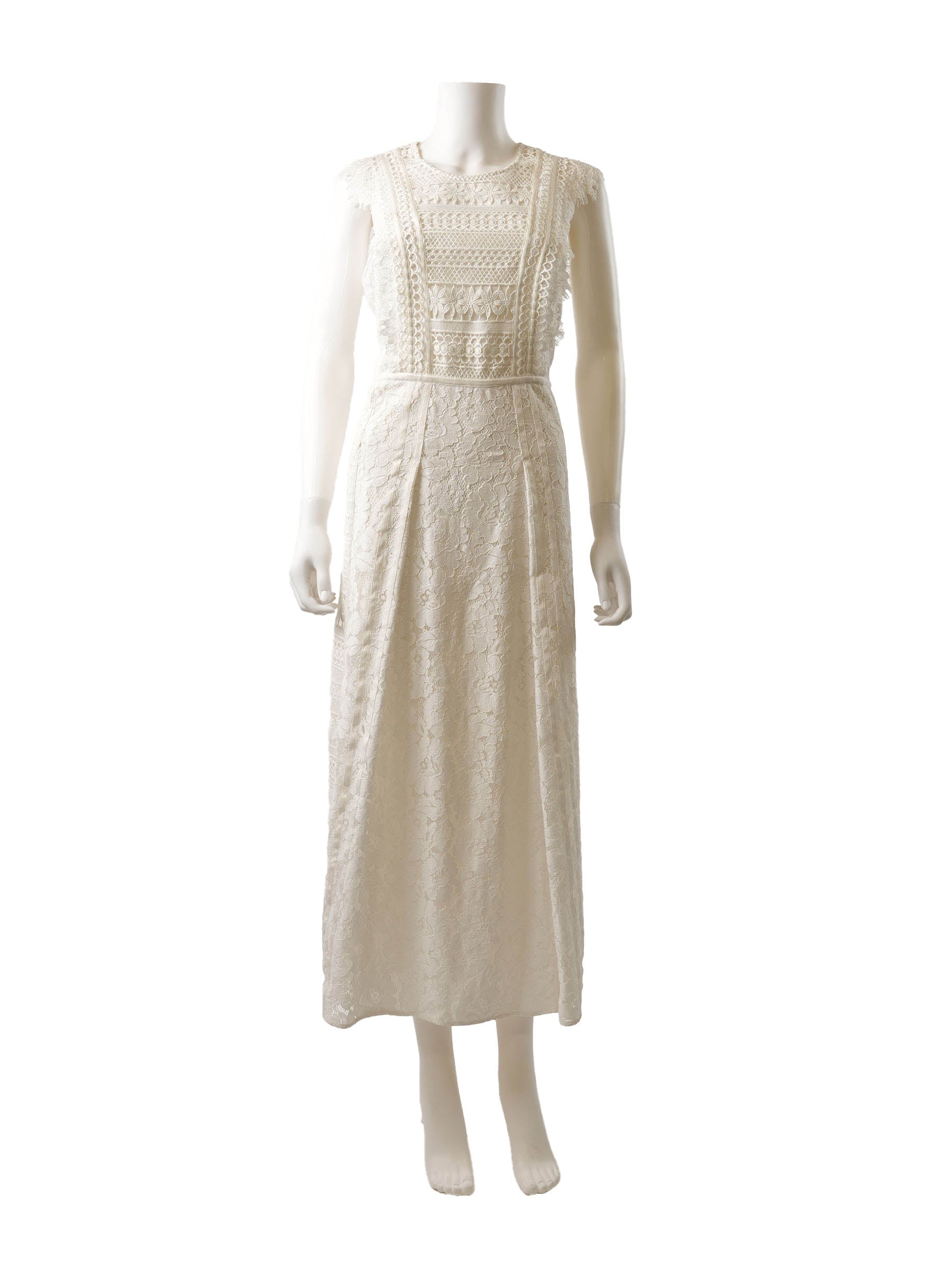 Robe longue en dentelle Burberry