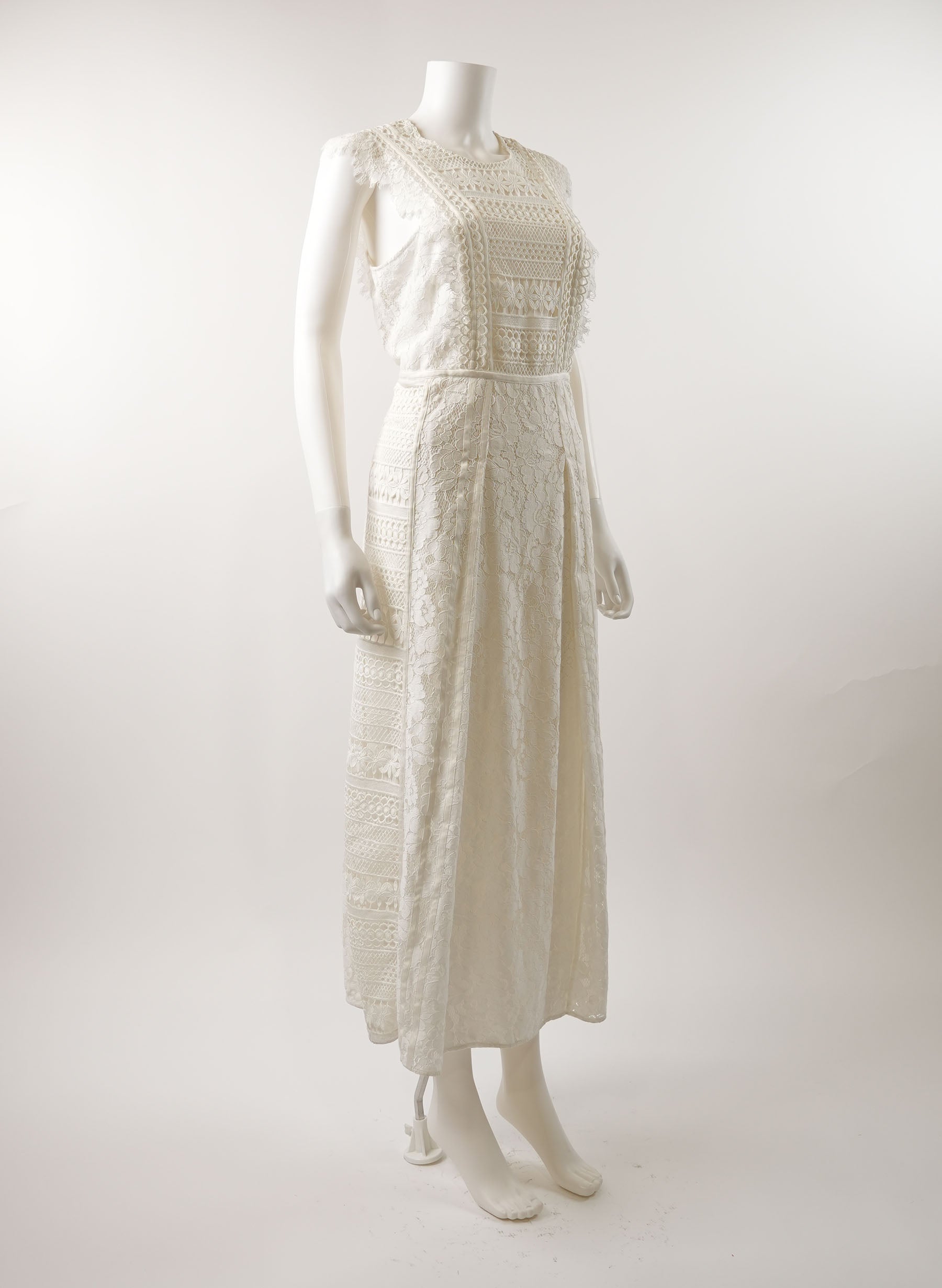 Robe longue en dentelle Burberry