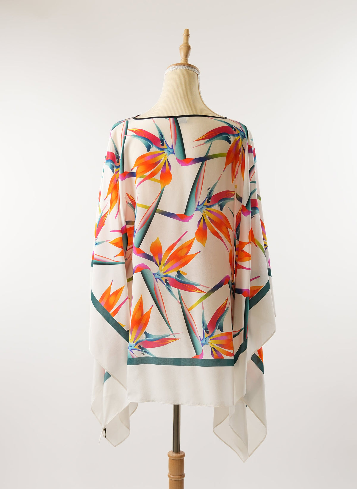 Kaftan Fendi imprimé Oiseau de Paradis
