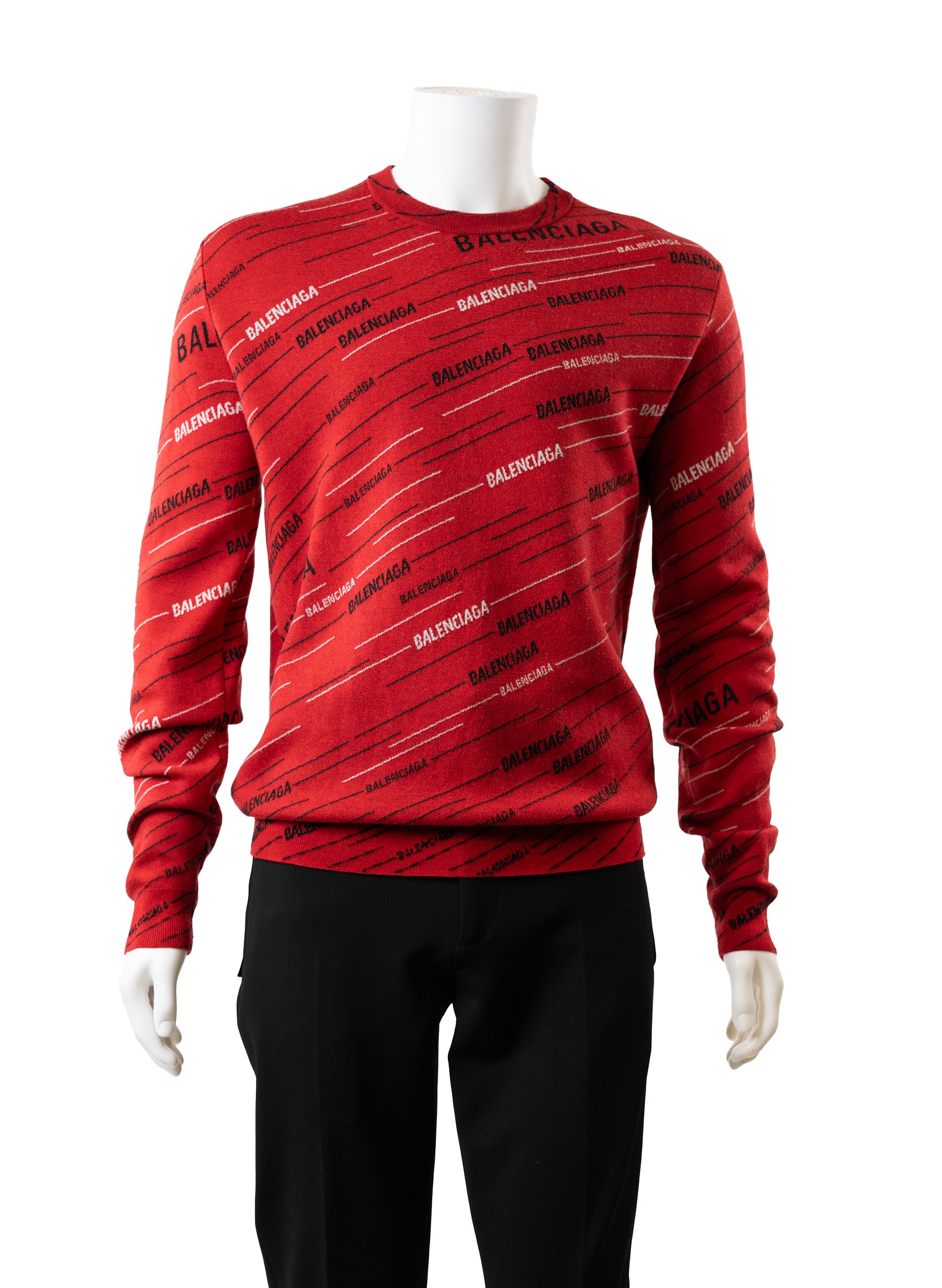 Pull en laine Balenciaga à logo jacquard