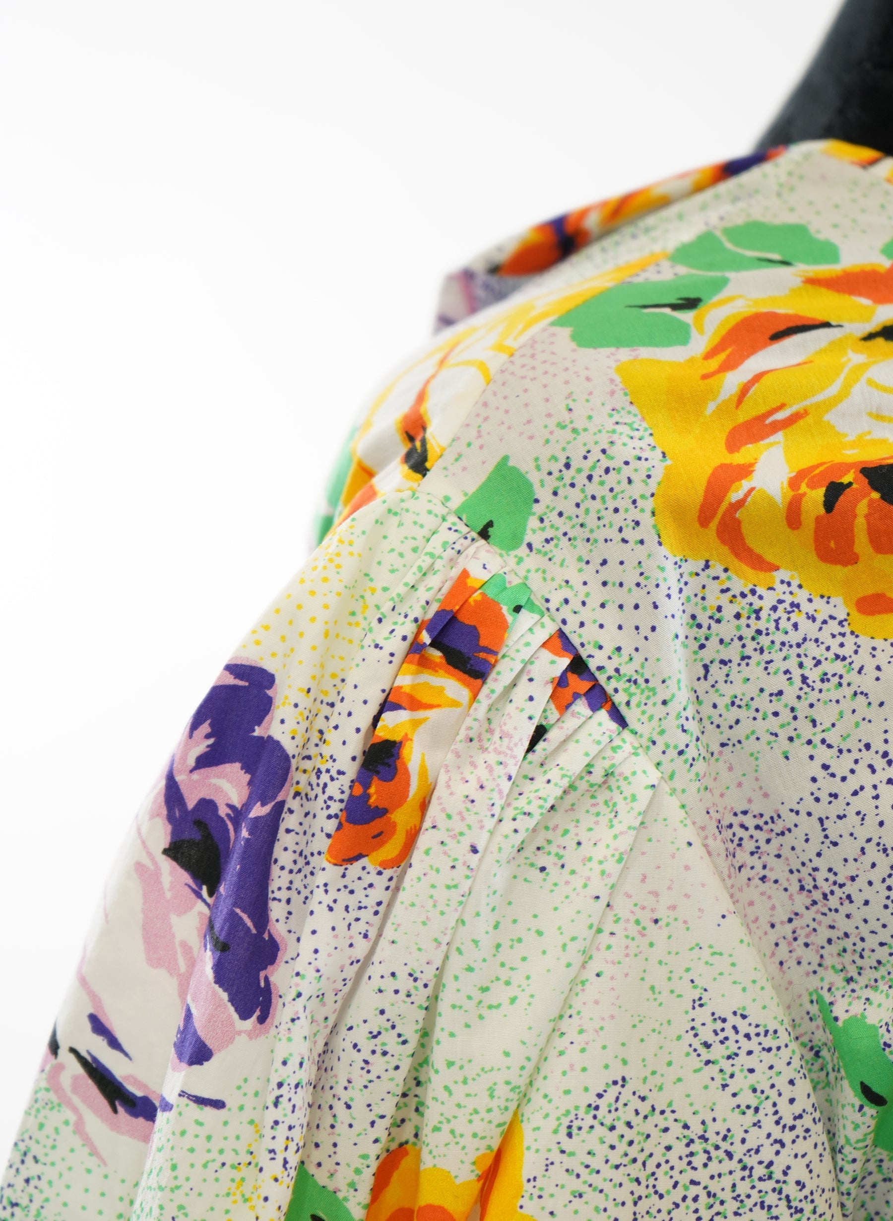 Haut court à col rond imprimé floral MSGM