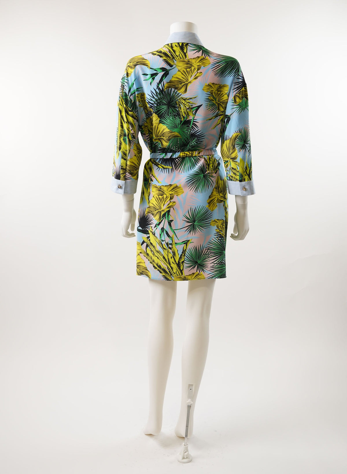 Robe-chemise en soie imprimée Versace