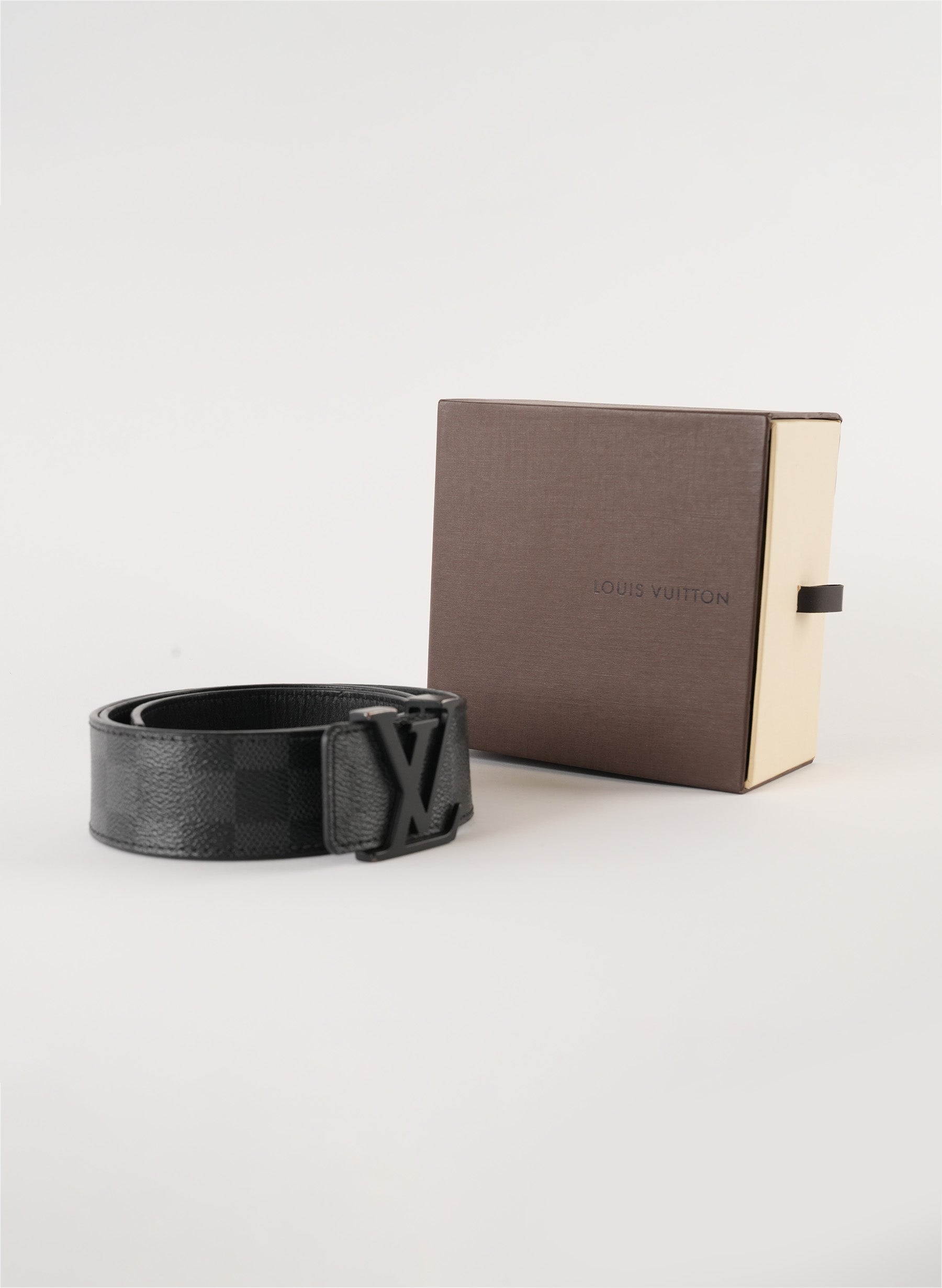 Louis Vuitton Sunture Initial Damier Graphite Belt