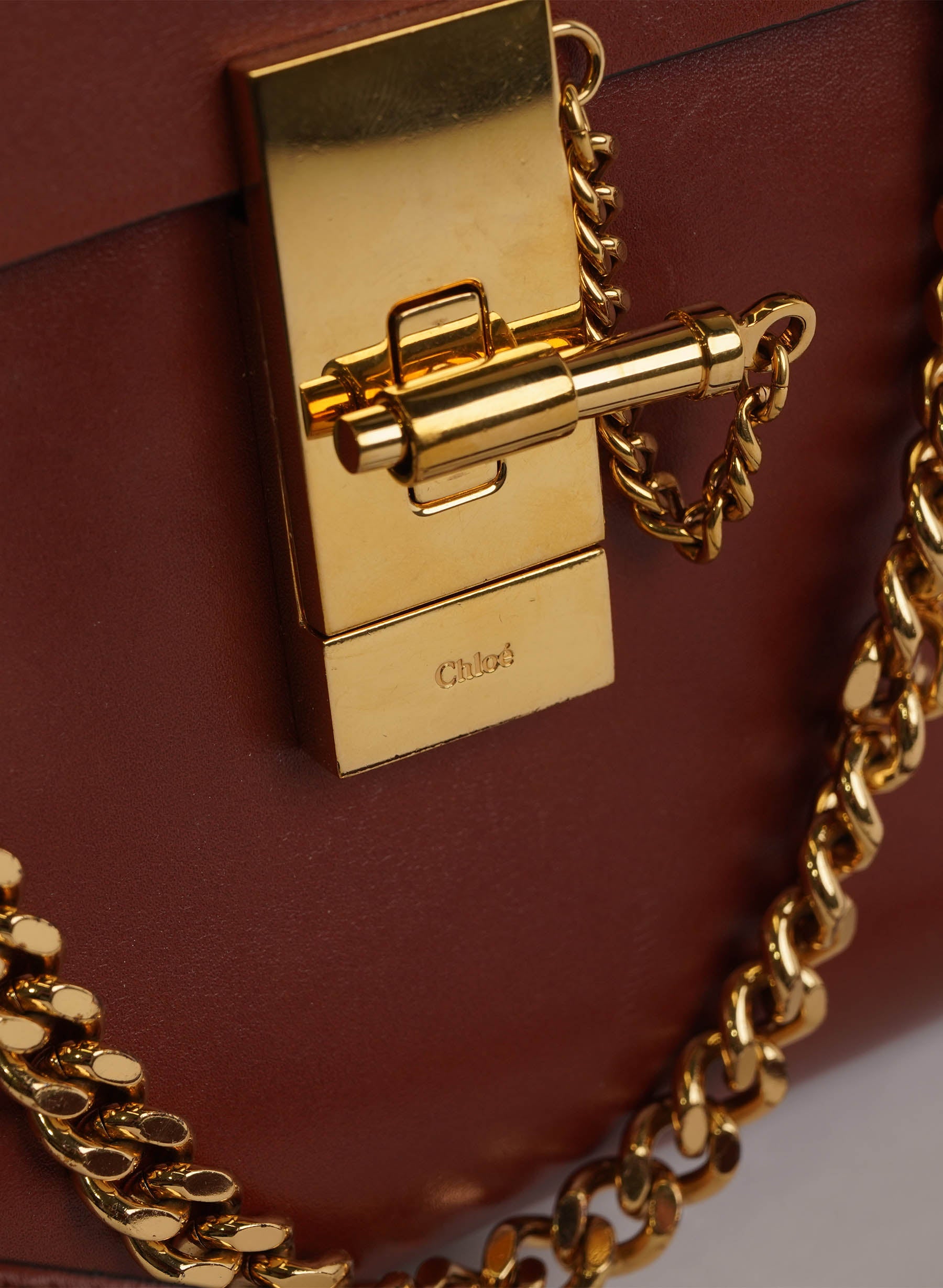 Chloe Annie Shoulder Bag in Brown Leather