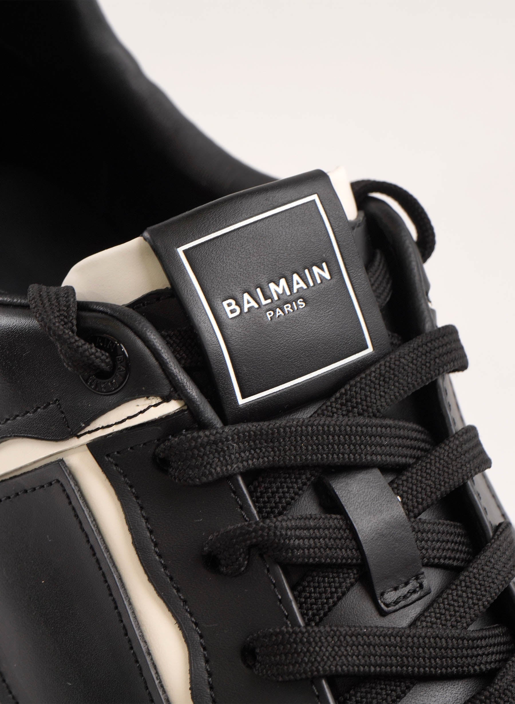 Balmain B-Court Contrasting Trim Sneakers