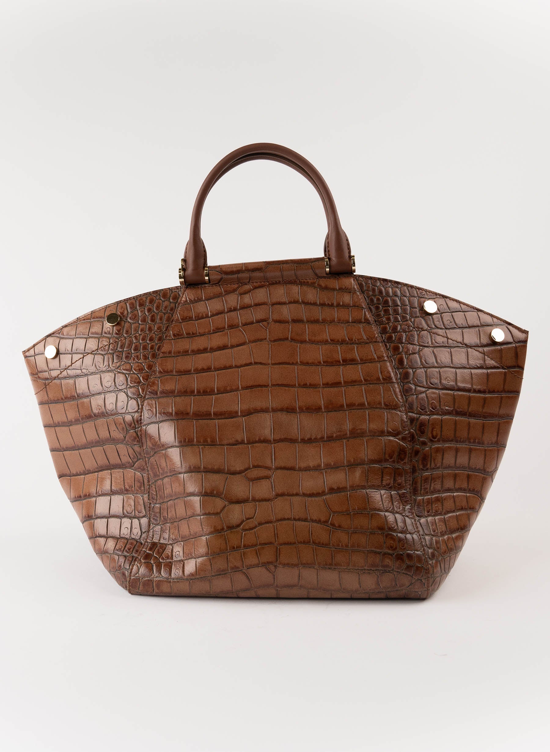 MAXMARA Anita S2 Croc Embossed Leather Bag