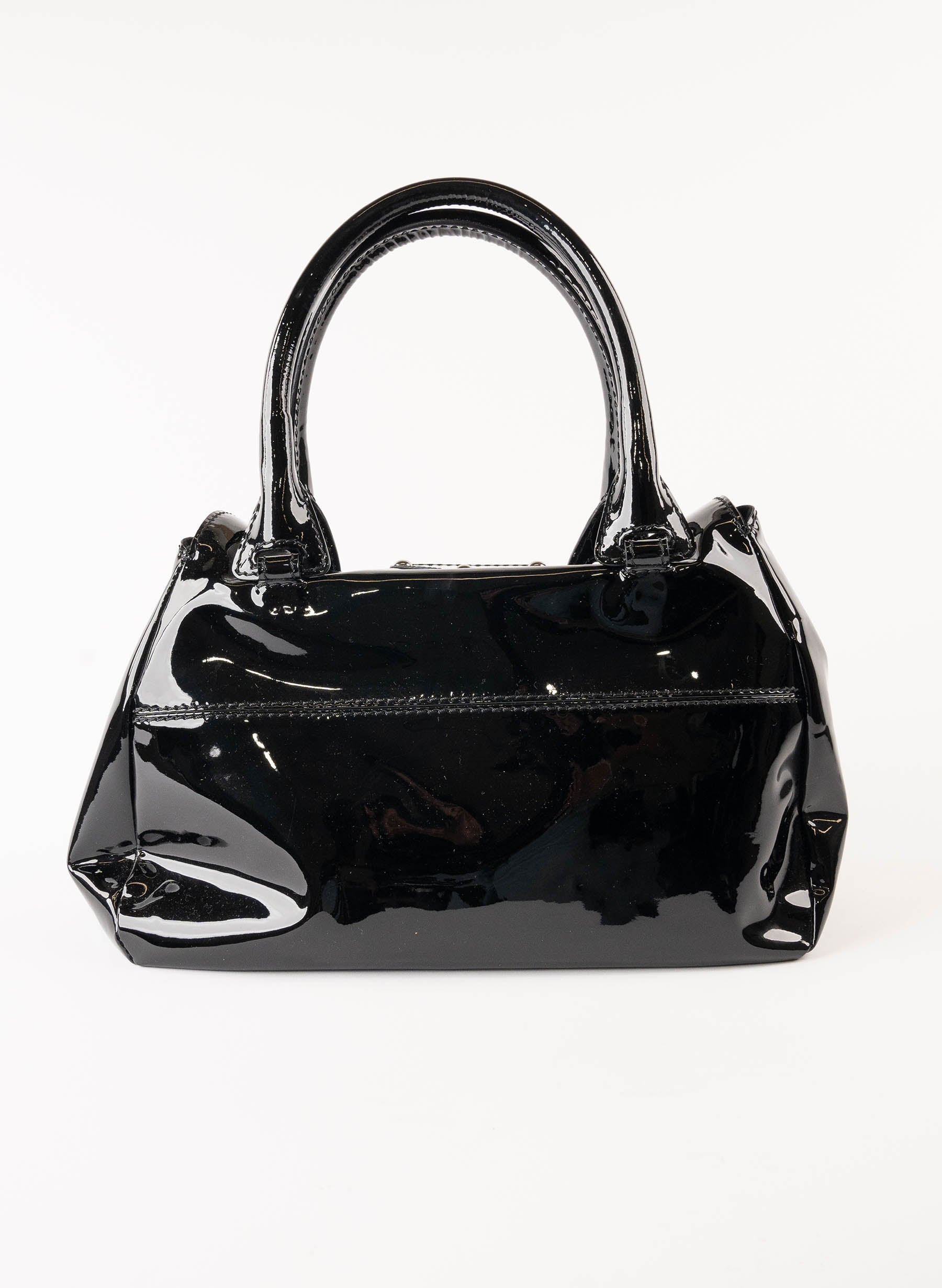 Valentino Crystal-Embellished Patent Leather Shoulder Bag