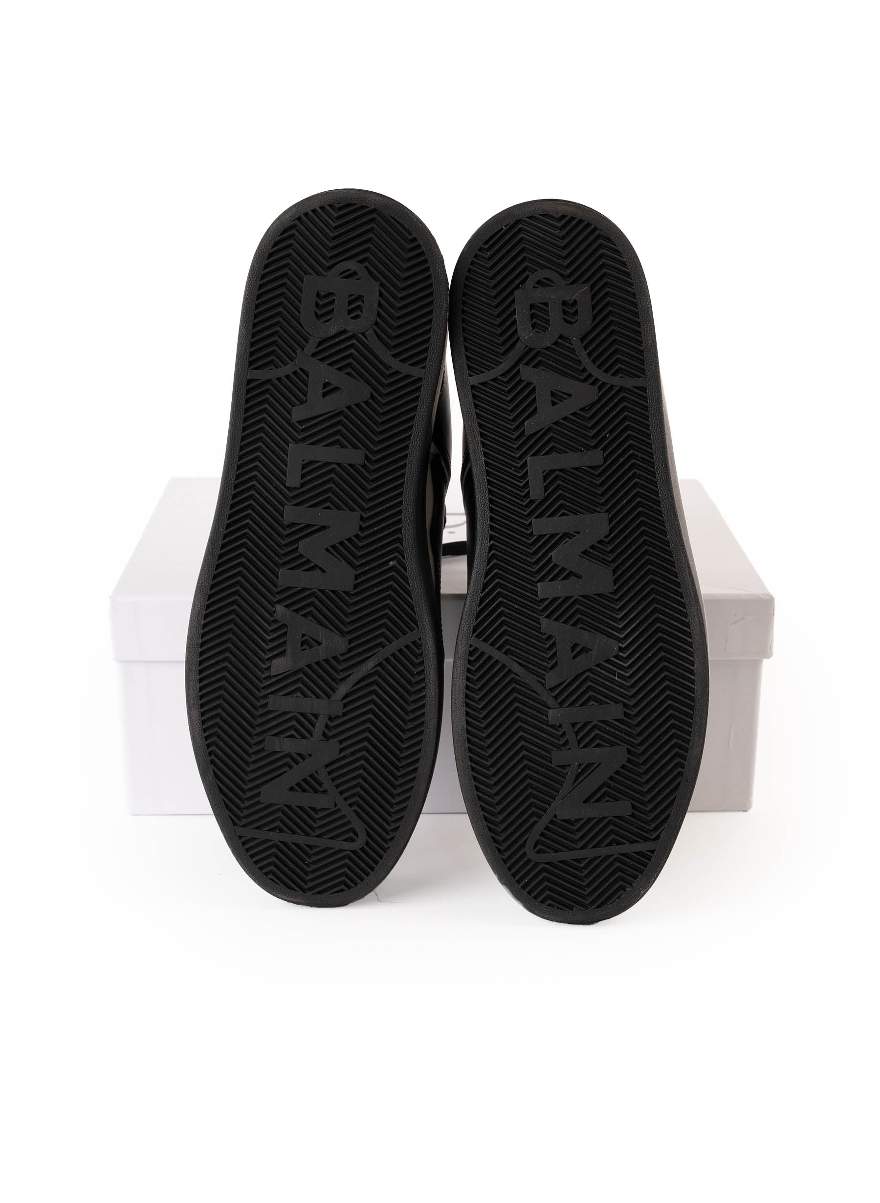 Balmain B-Court Contrasting Trim Sneakers