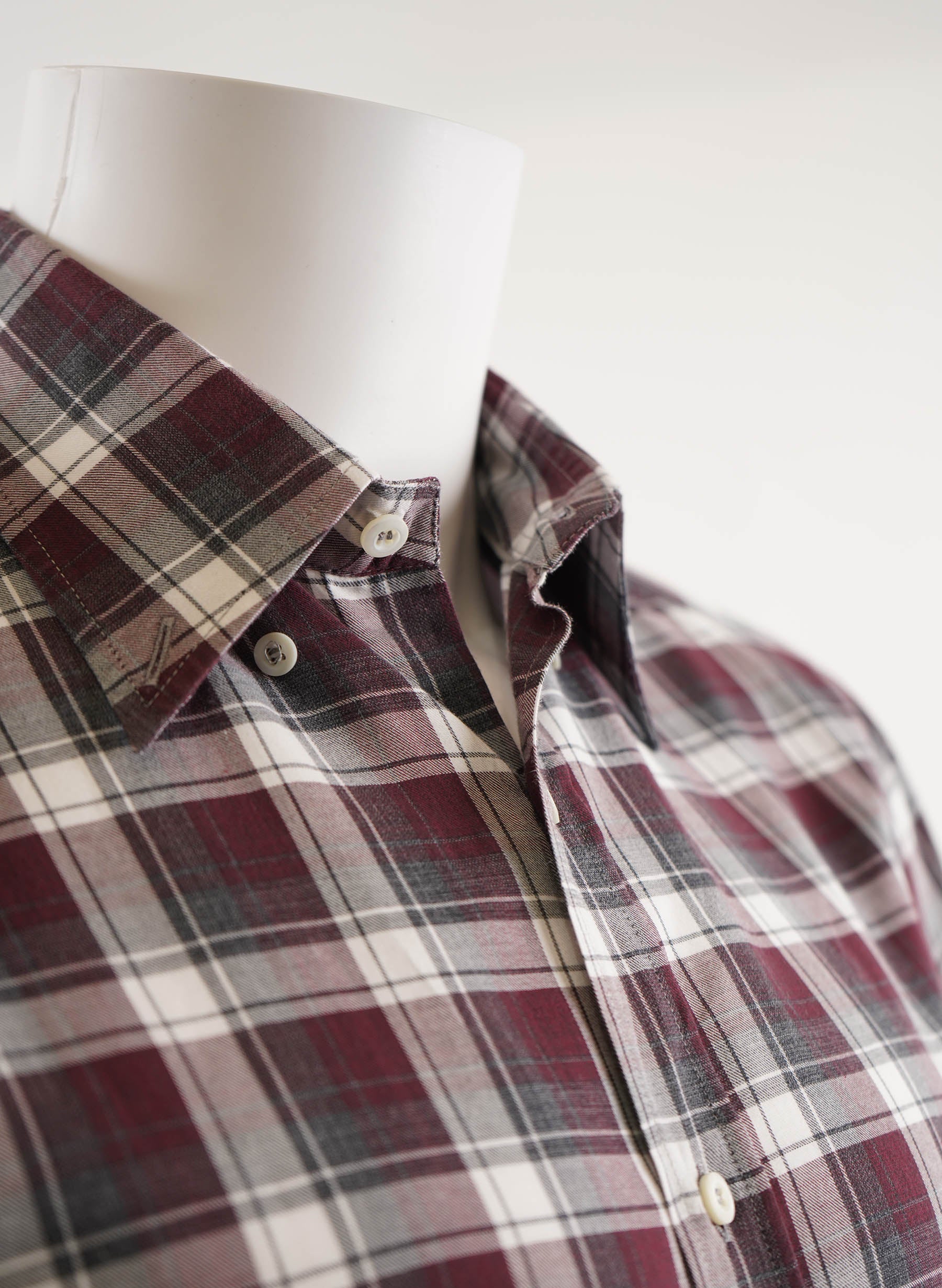 Brunello Cucinelli Plaid Print Long Sleeve Shirt