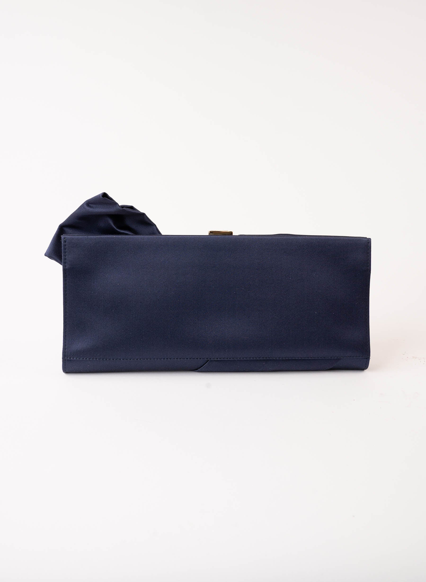 Roger Vivier Broche Drape Satin Clutch