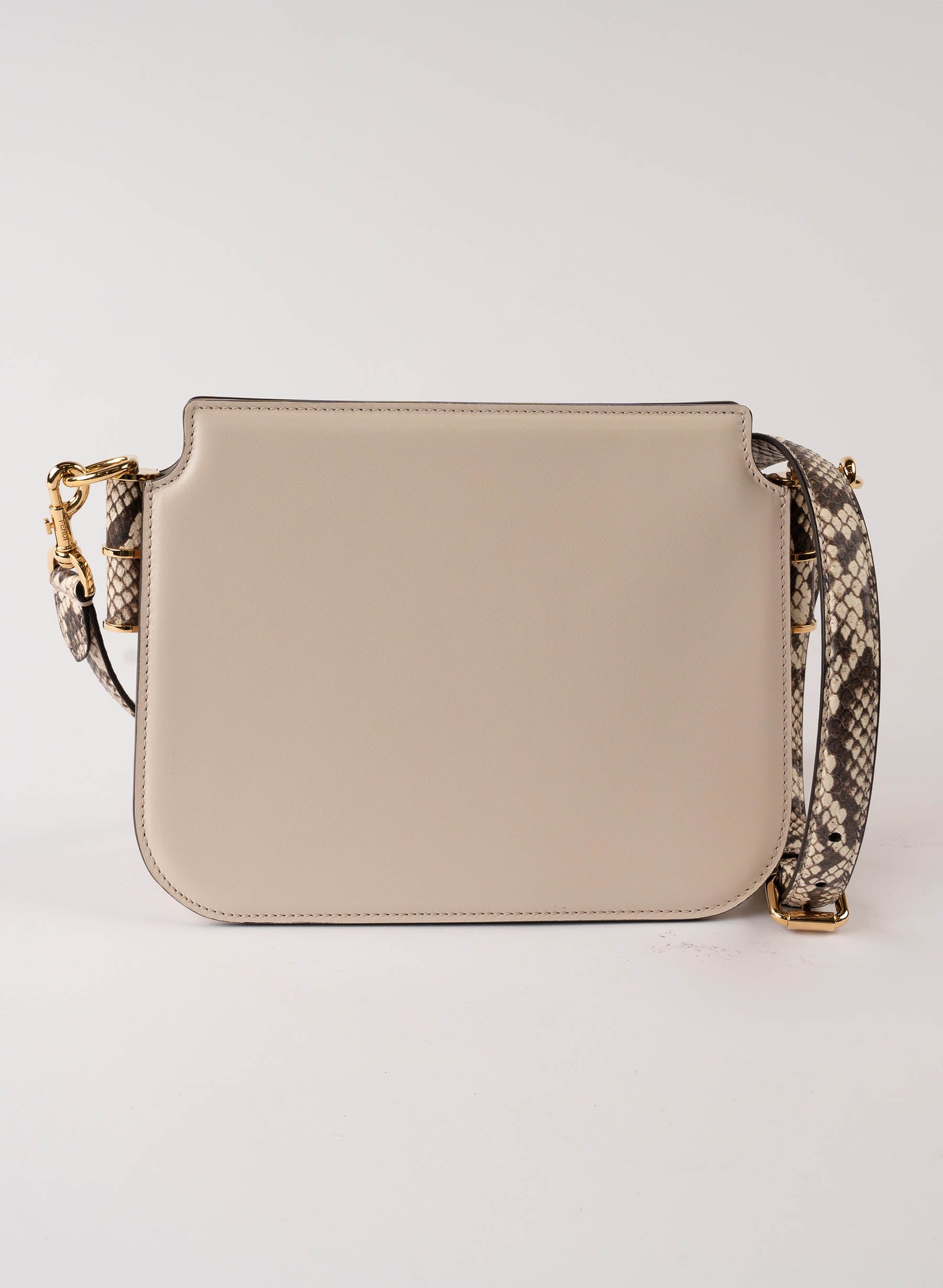 Fendi Touch Snake-Print Calfskin Shoulder Bag