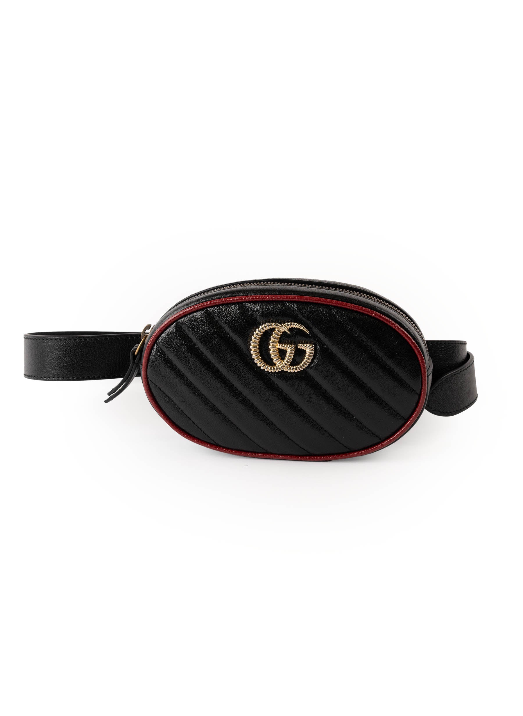 Gucci GG Marmont Belt Bag Diagonal Quilted Leather