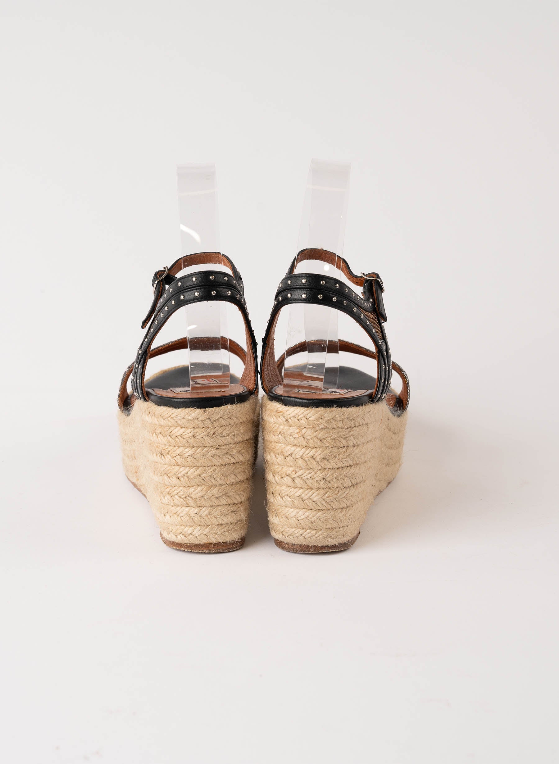 Lanvin Leather Striped Espadrilles