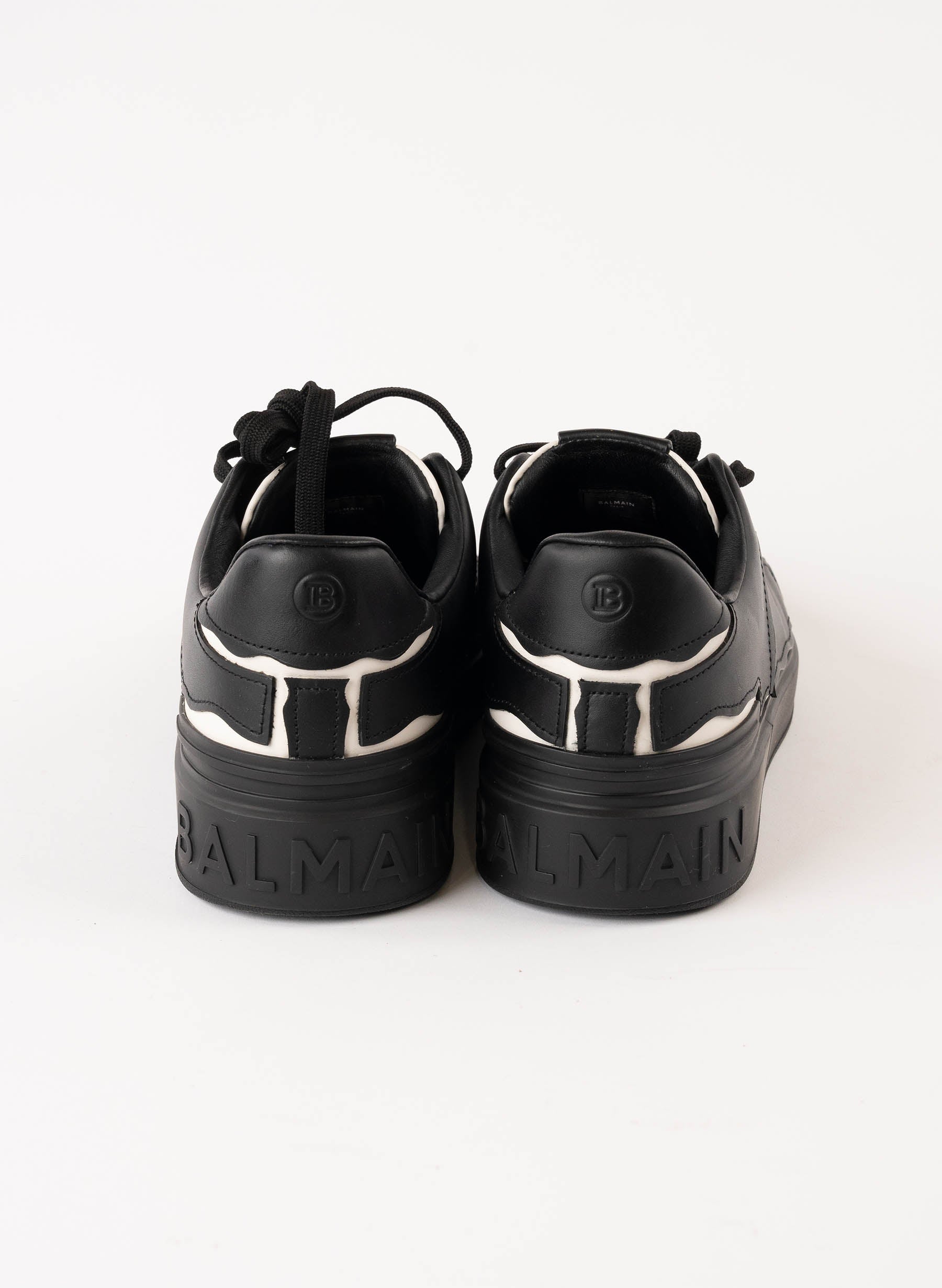 Balmain B-Court Contrasting Trim Sneakers