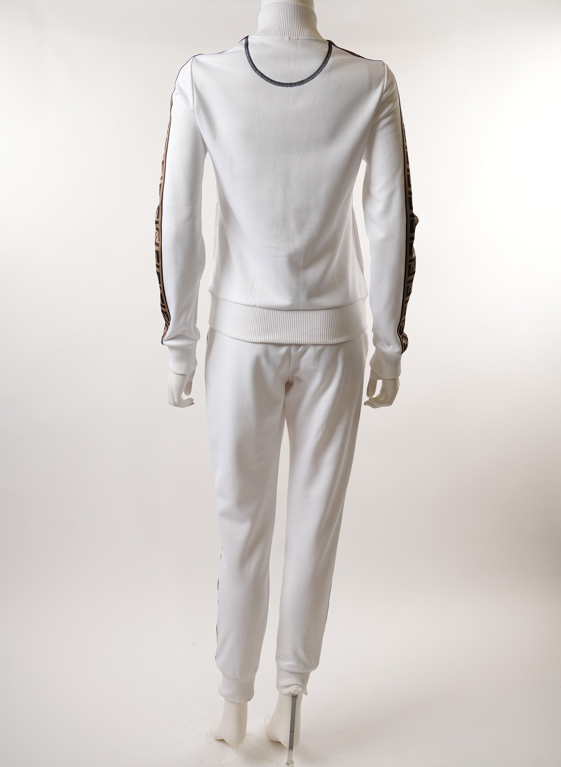 Fendi White Cotton Logo Tracksuit