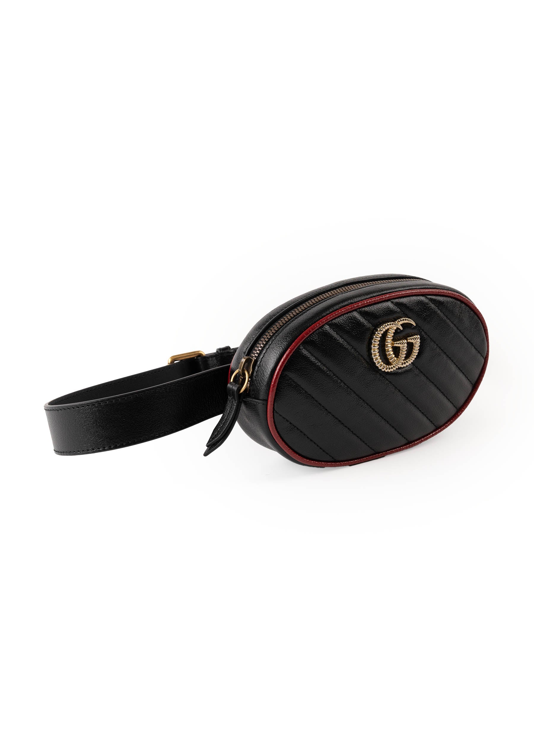 Gucci GG Marmont Belt Bag Diagonal Quilted Leather