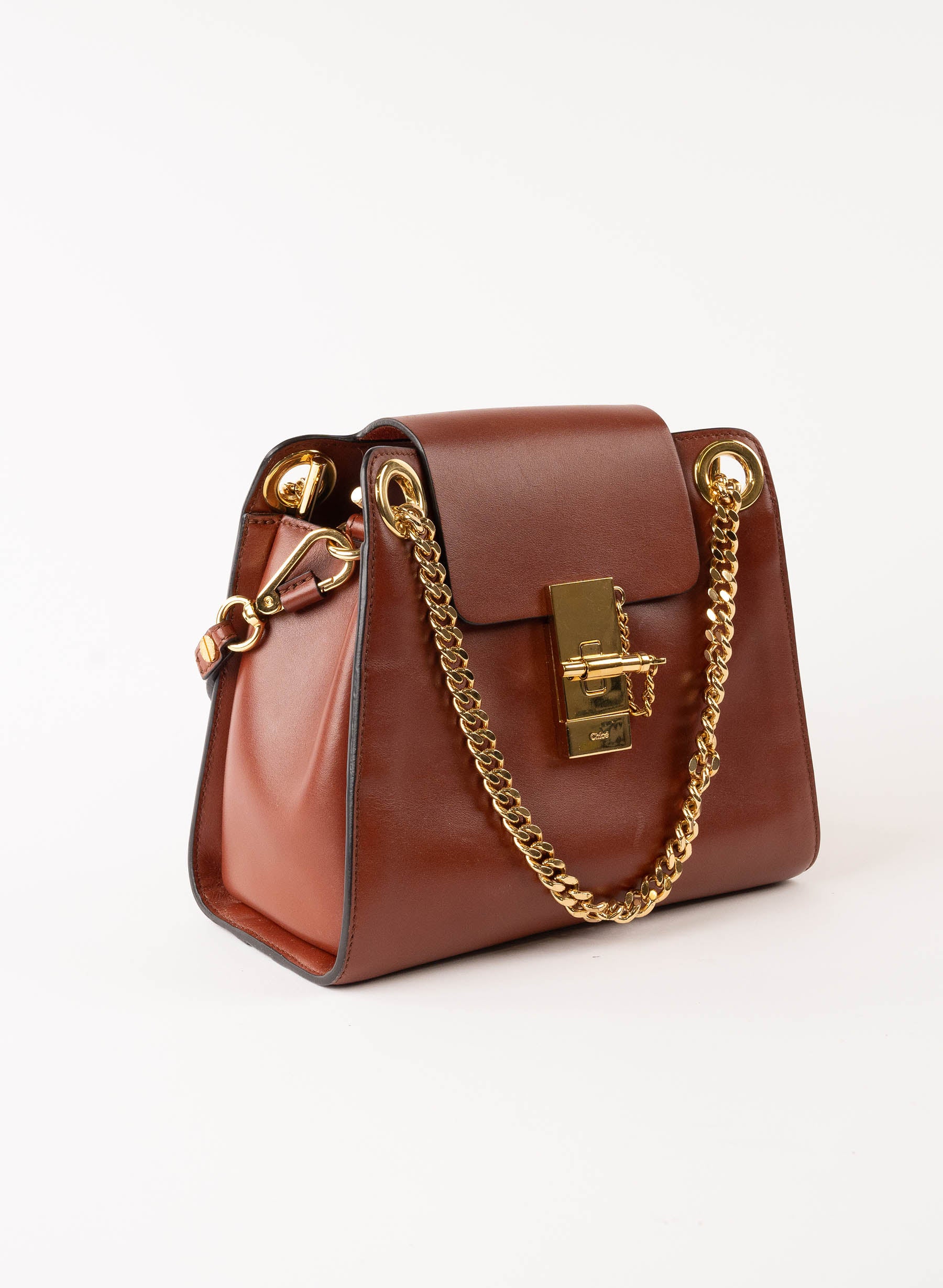 Chloe Annie Shoulder Bag in Brown Leather