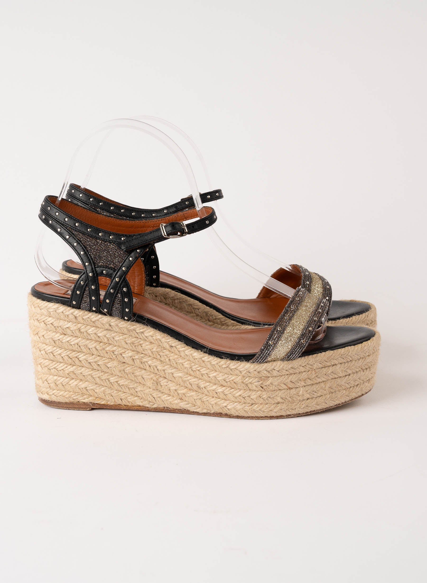 Lanvin Leather Striped Espadrilles