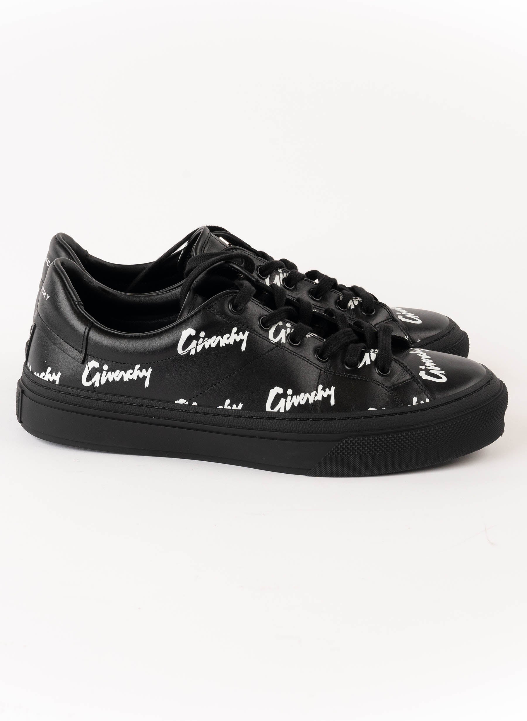 Givenchy City Sport Logo-Print Leather Sneakers