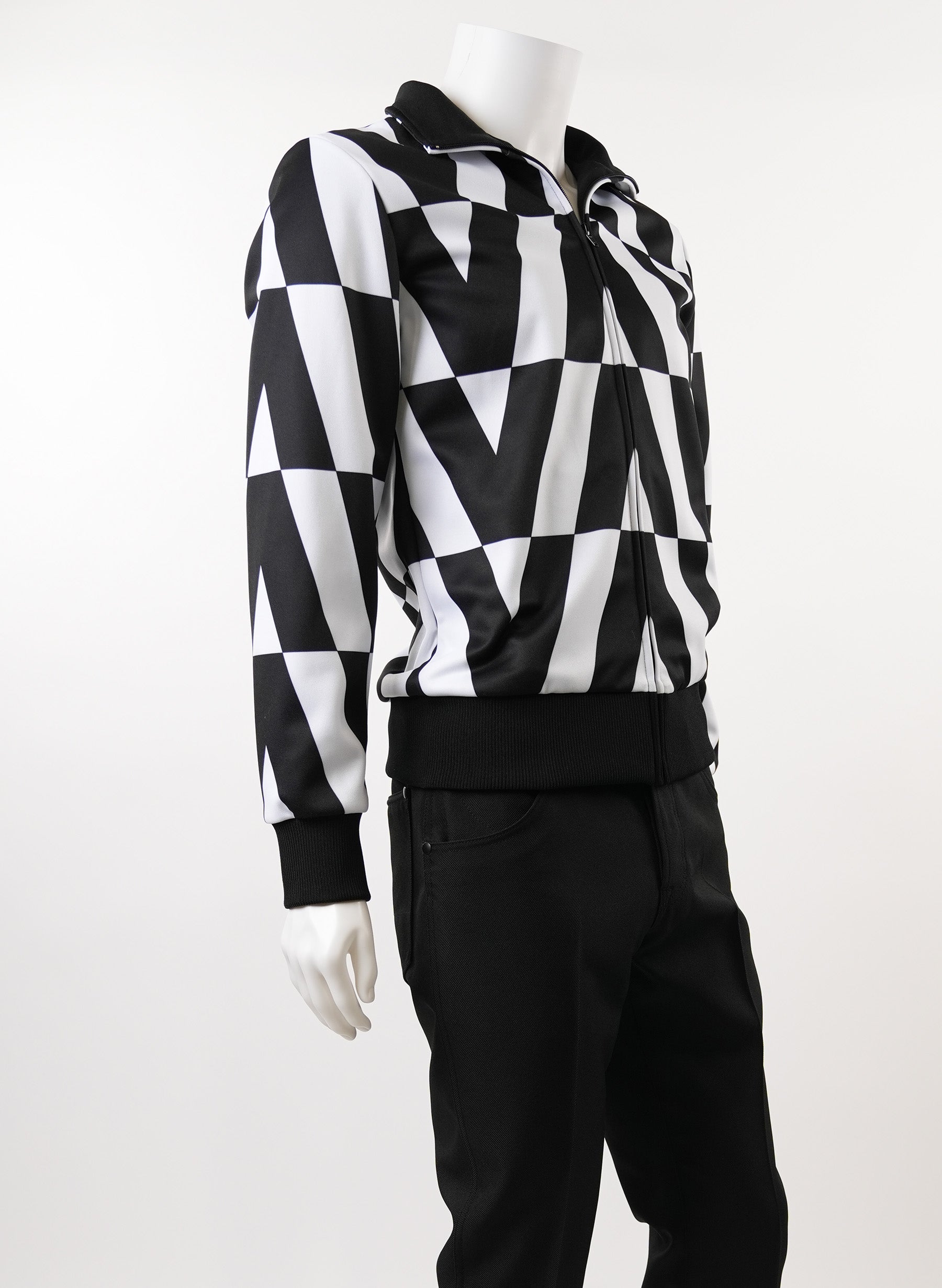 Valentino Black & White Optical Print Jacket