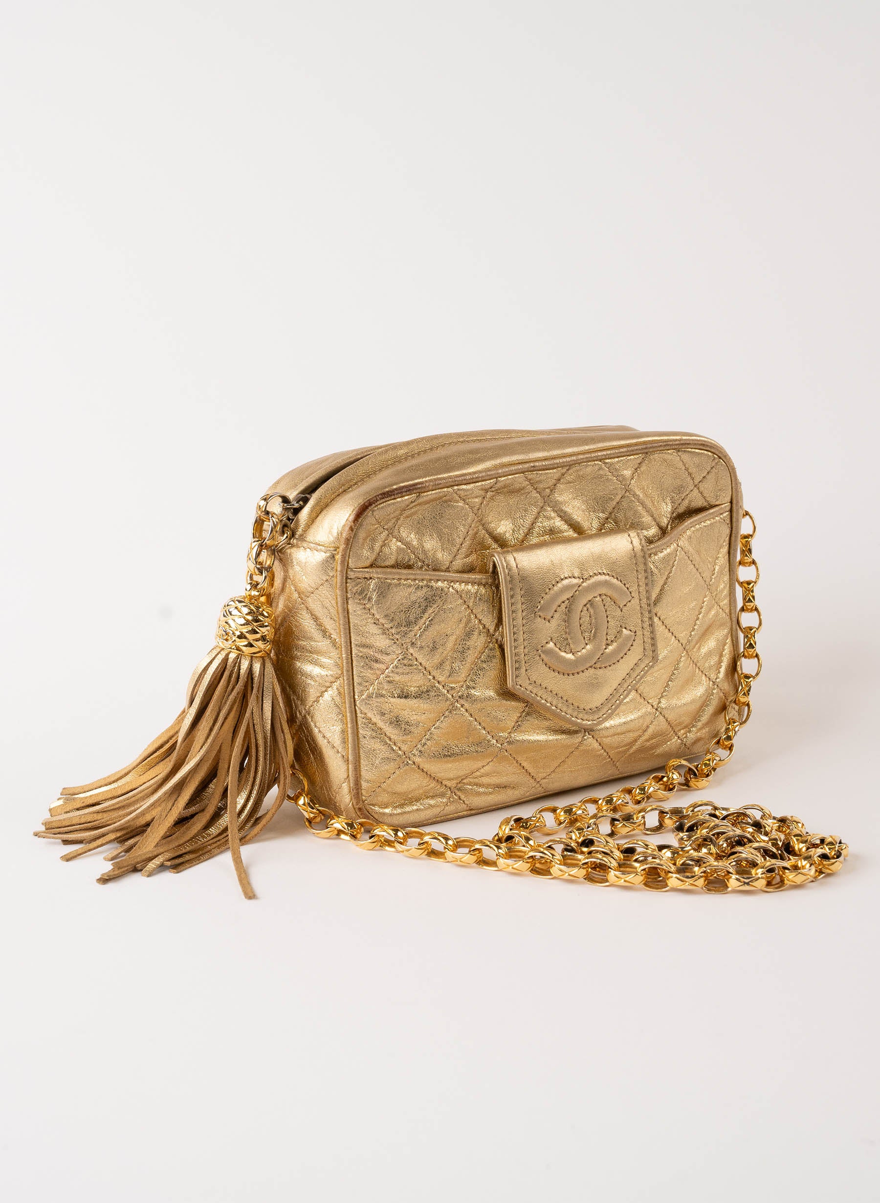 Chanel Vintage CC Tassel Camera Bag