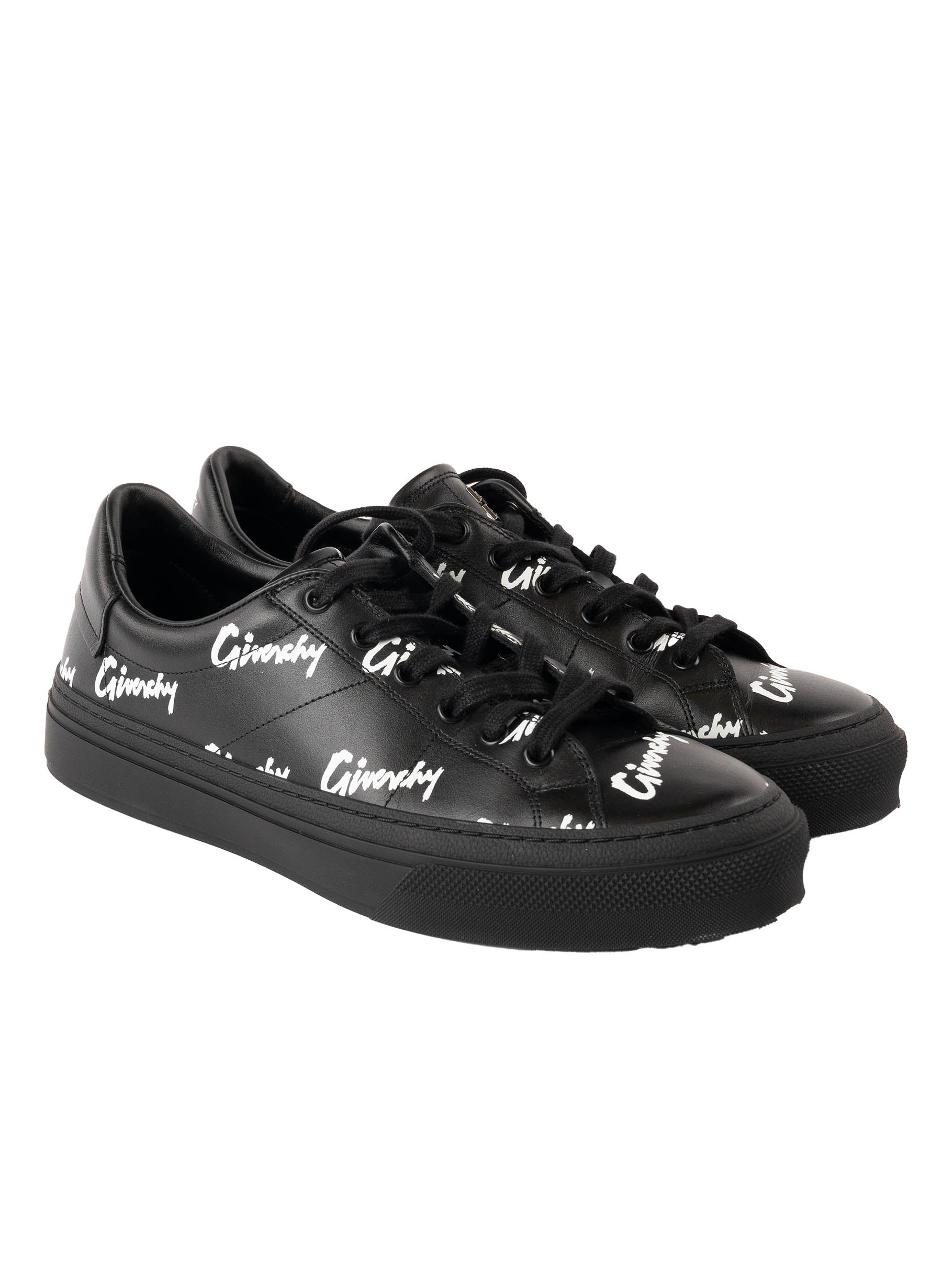 Givenchy City Sport Logo-Print Leather Sneakers