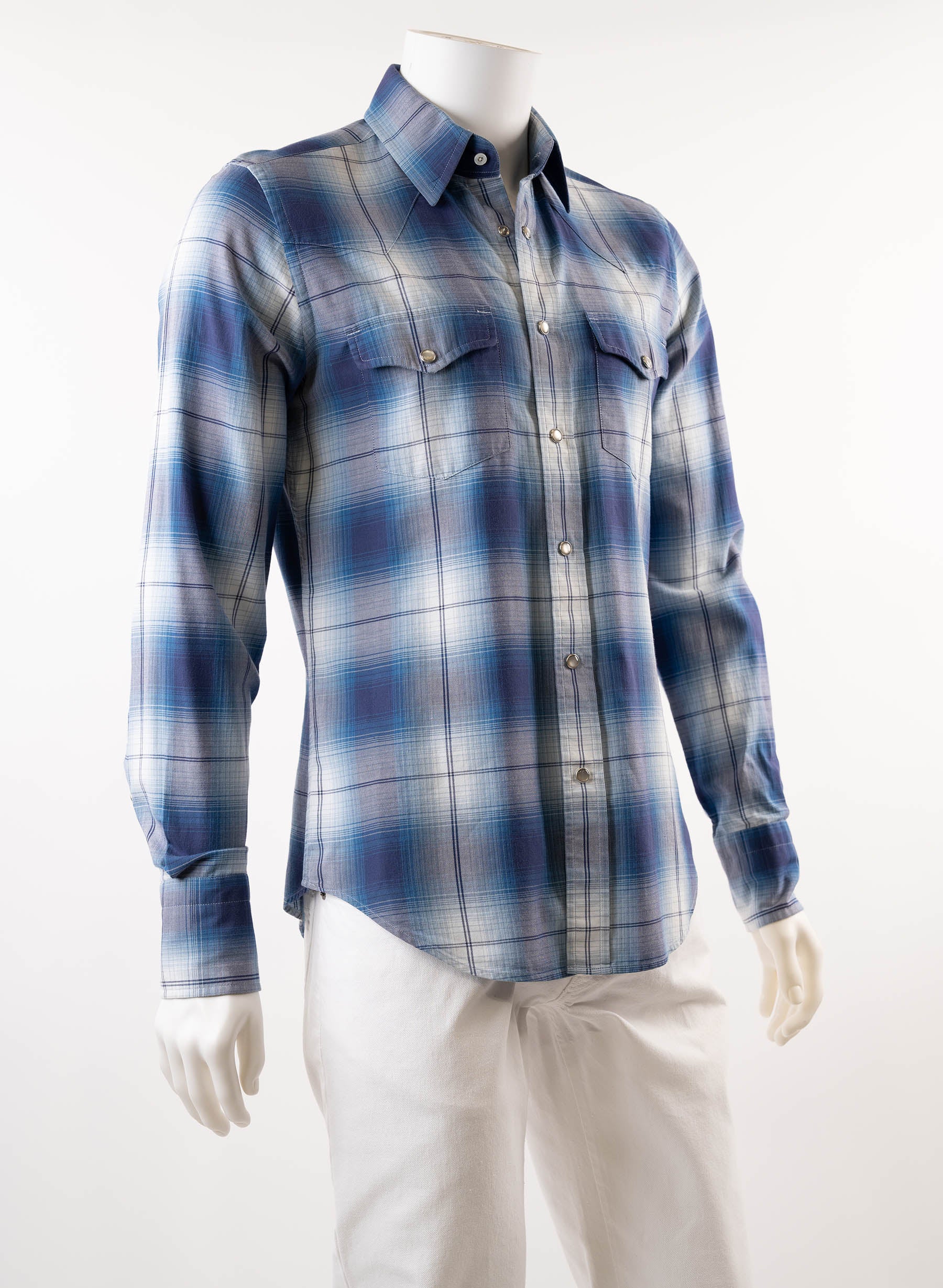 Tom Ford Plaid Western Cotton Shirt