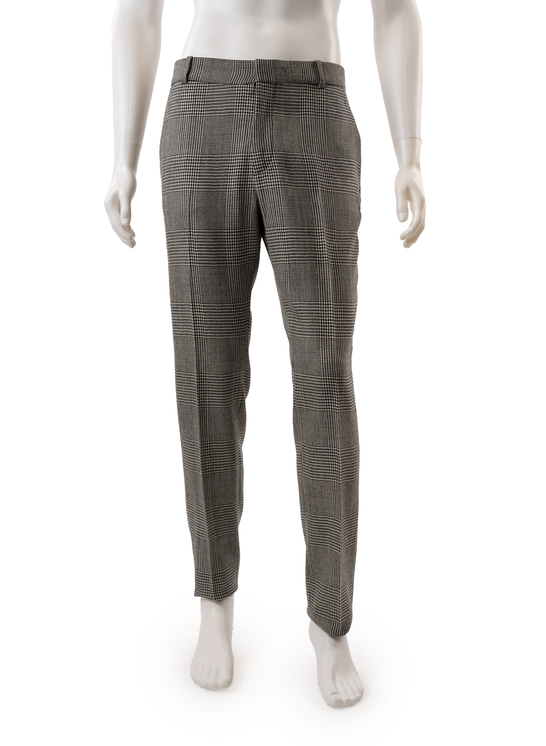 Balmain Plaid Print Pants