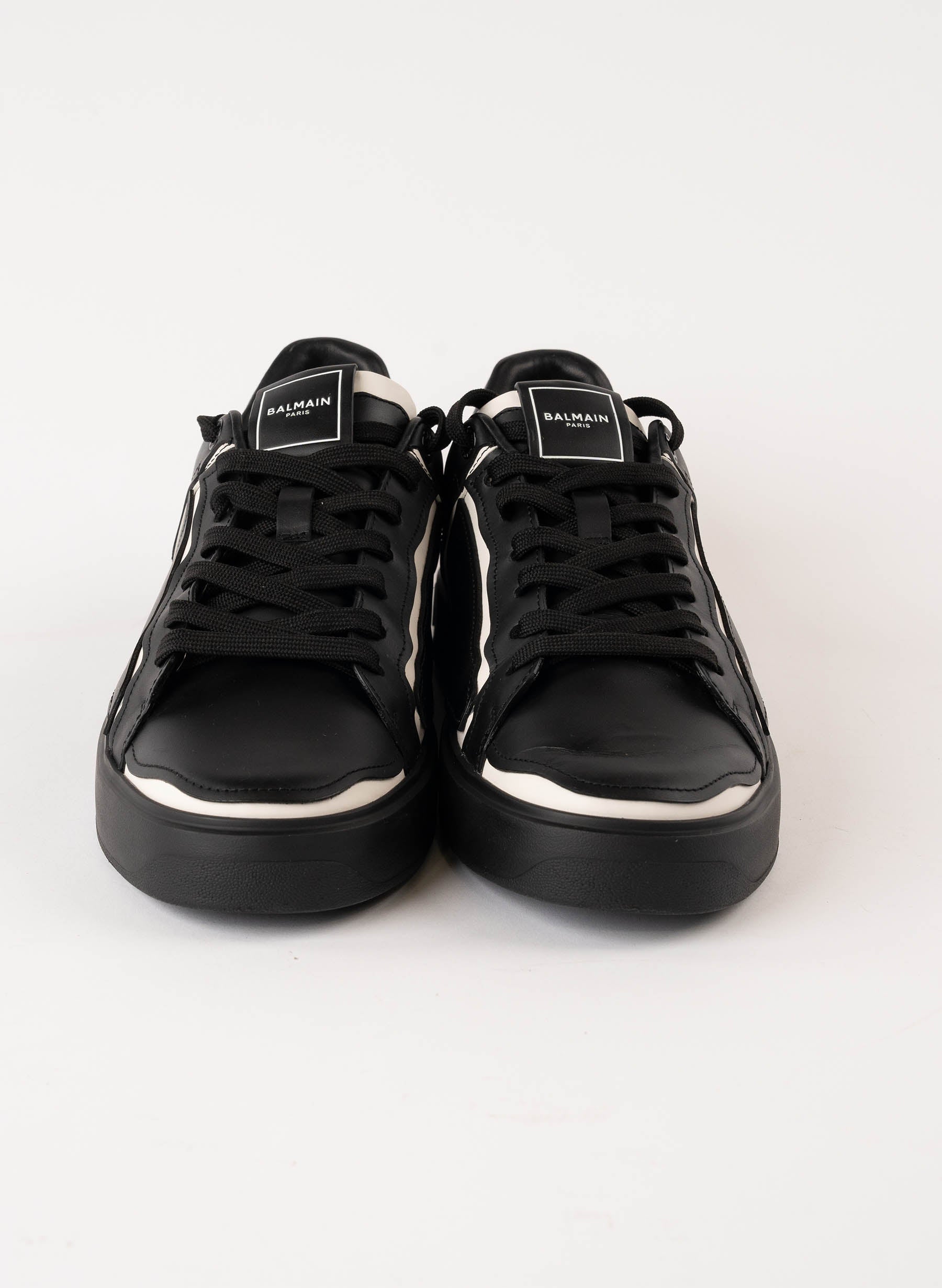 Balmain B-Court Contrasting Trim Sneakers