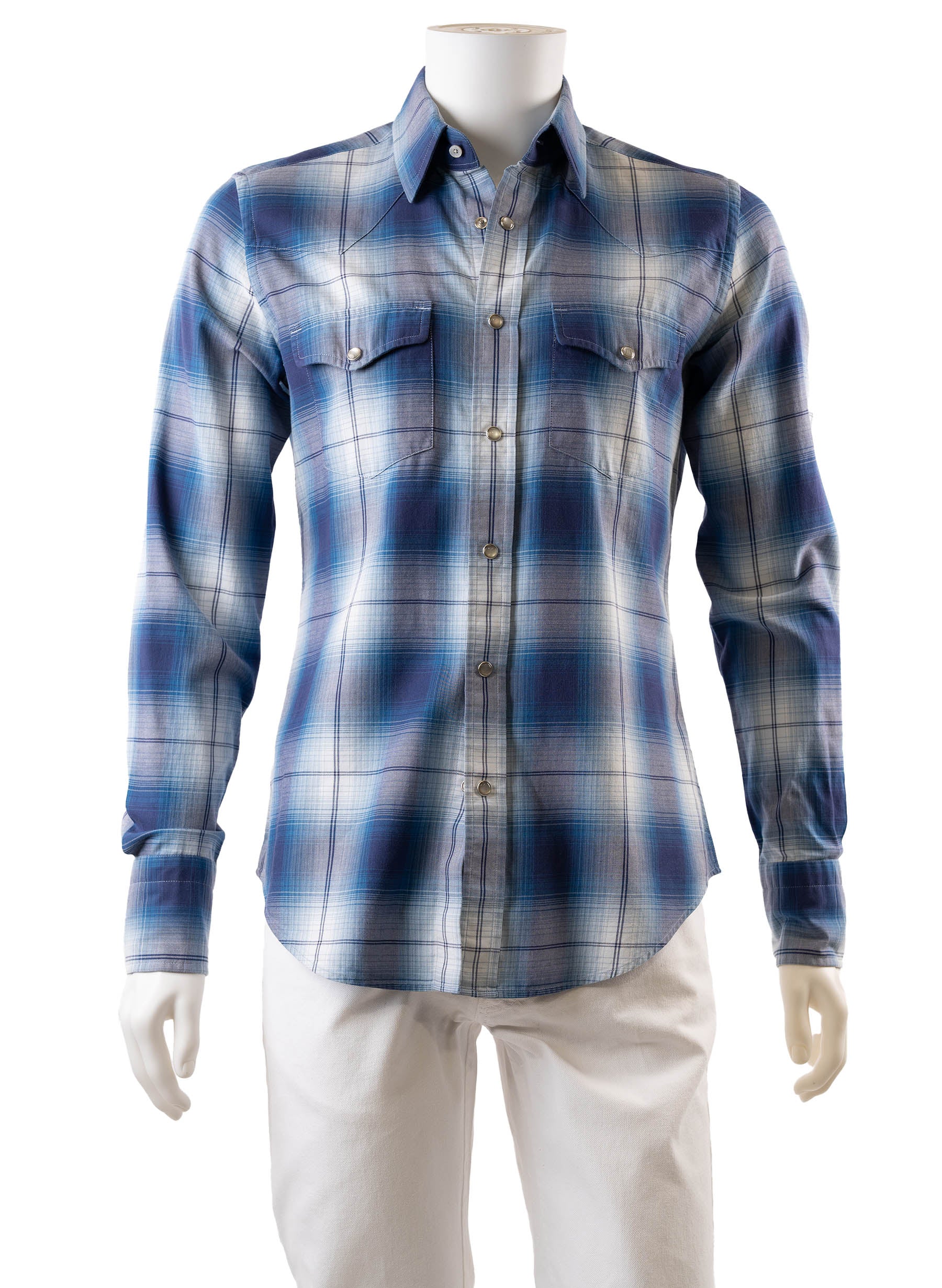 Tom Ford Plaid Western Cotton Shirt