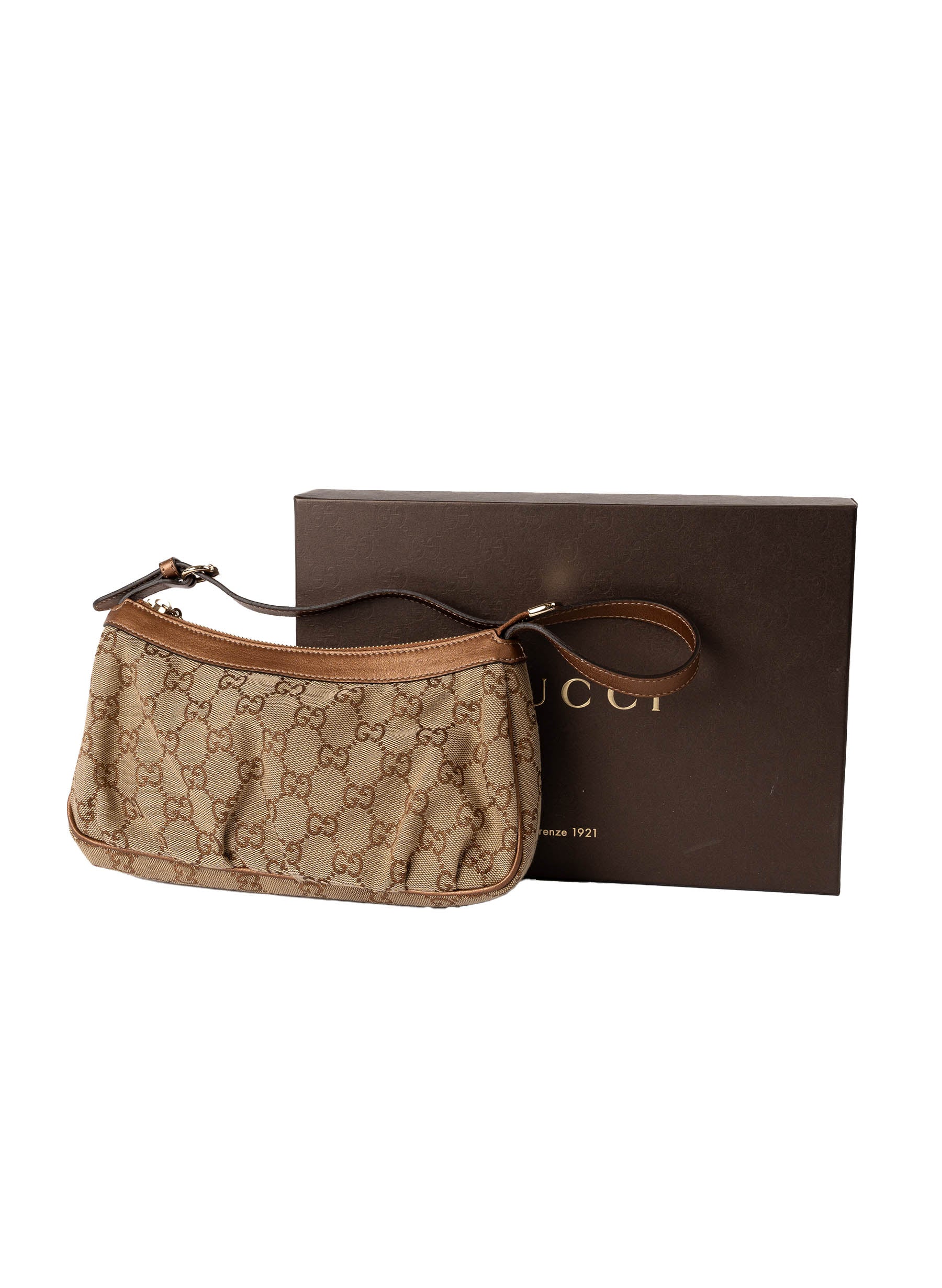 Gucci Heart GG Charm Pochette Bronze