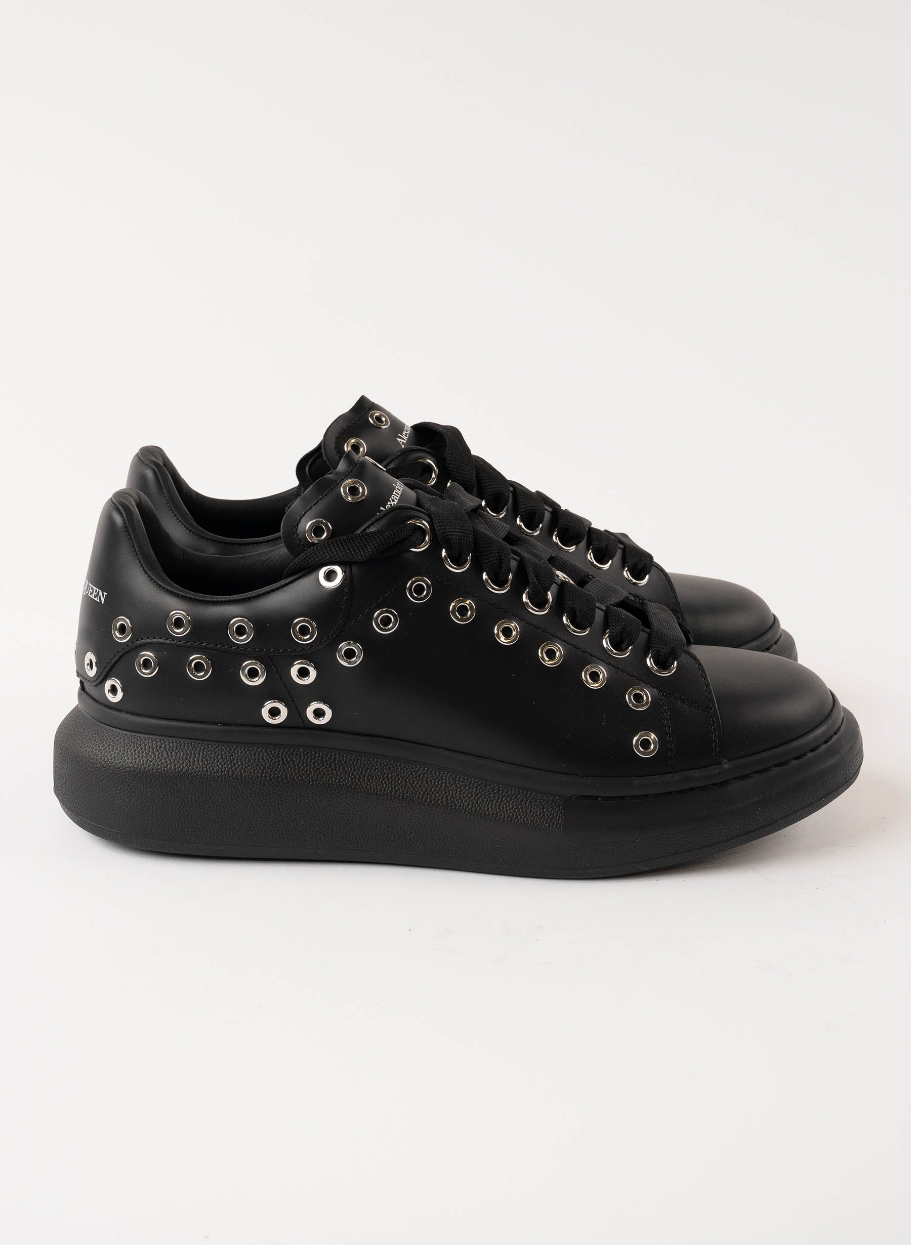 Alexander McQueen Oversized Eyelet Larry Leather Sneakers