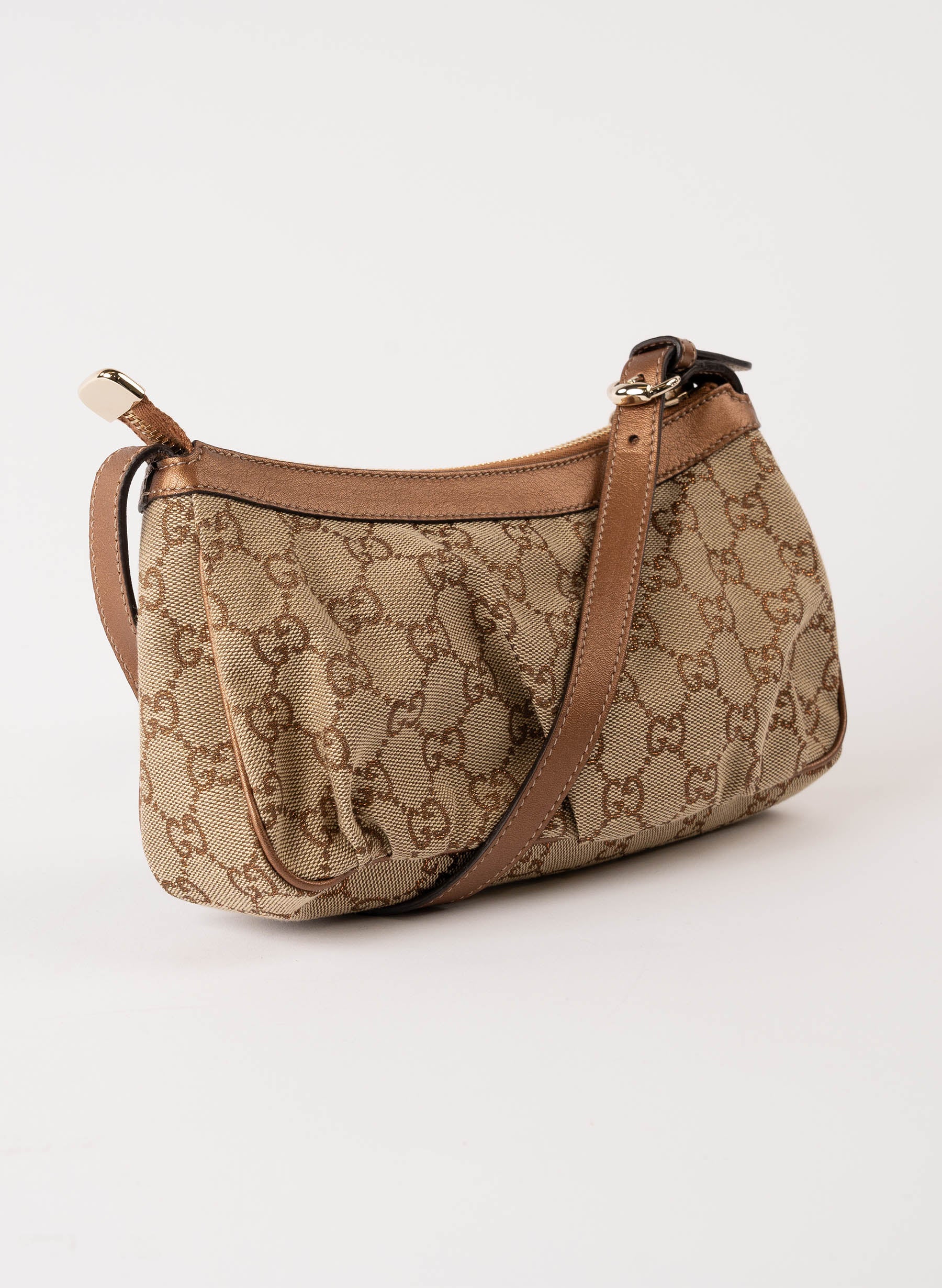 Gucci Heart GG Charm Pochette Bronze