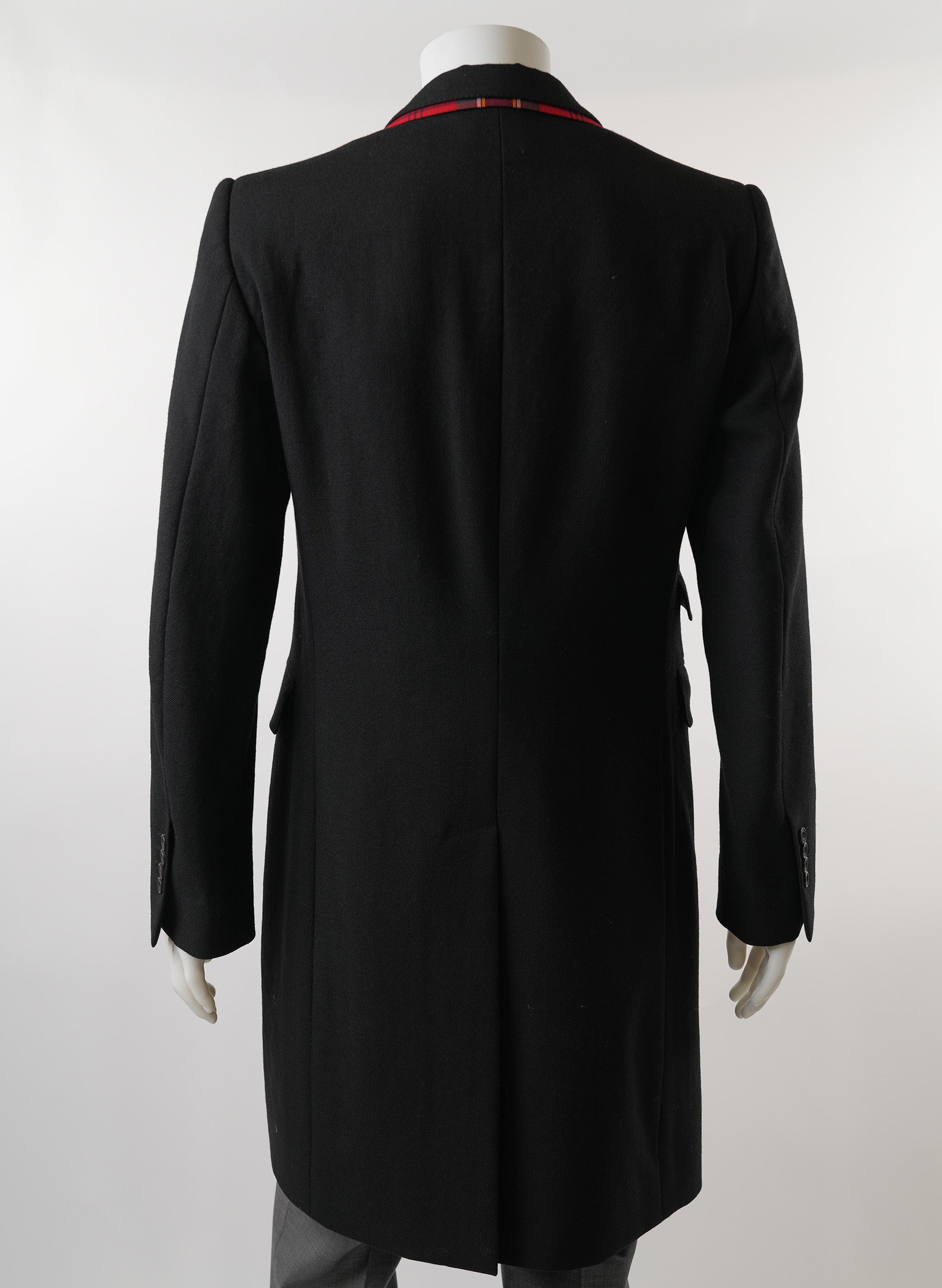 Alexander McQueen Check-Trimmed Coat