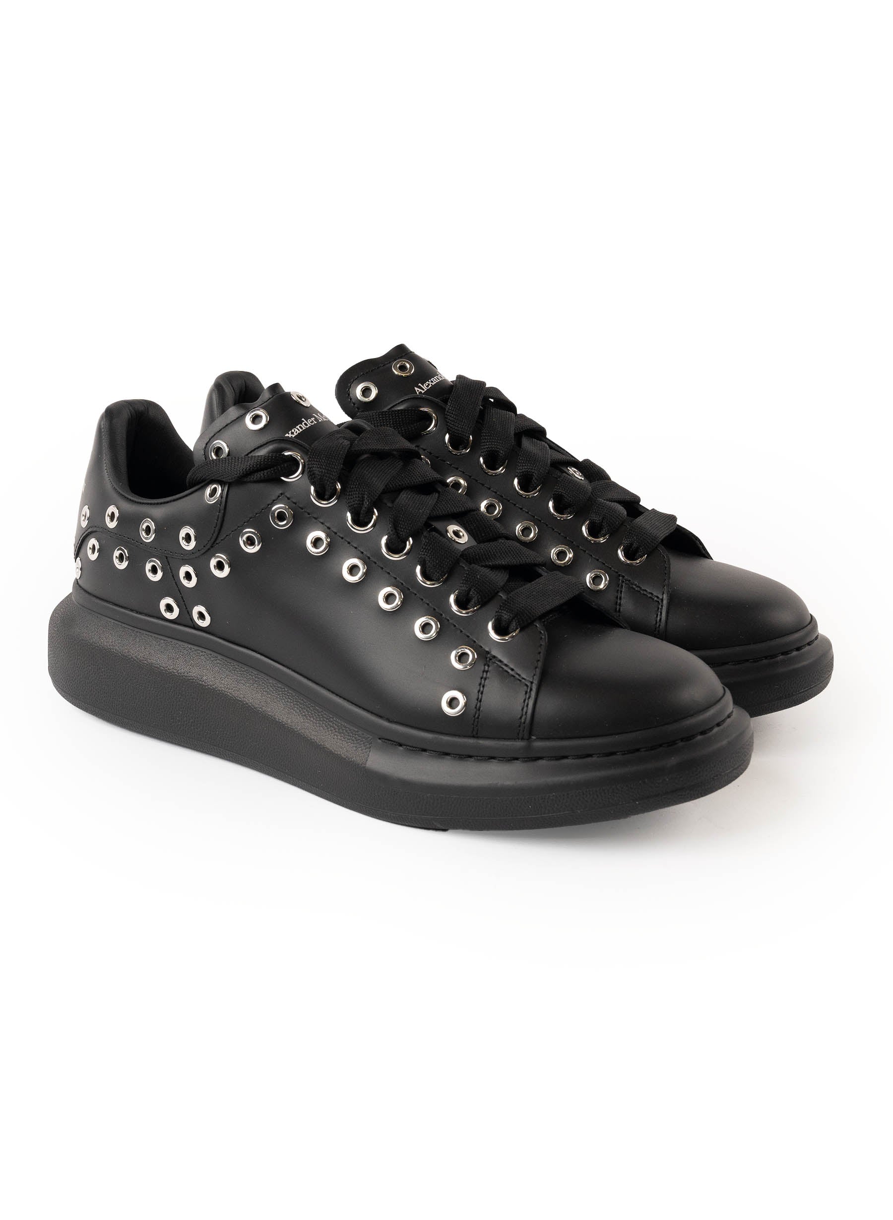 Alexander McQueen Oversized Eyelet Larry Leather Sneakers