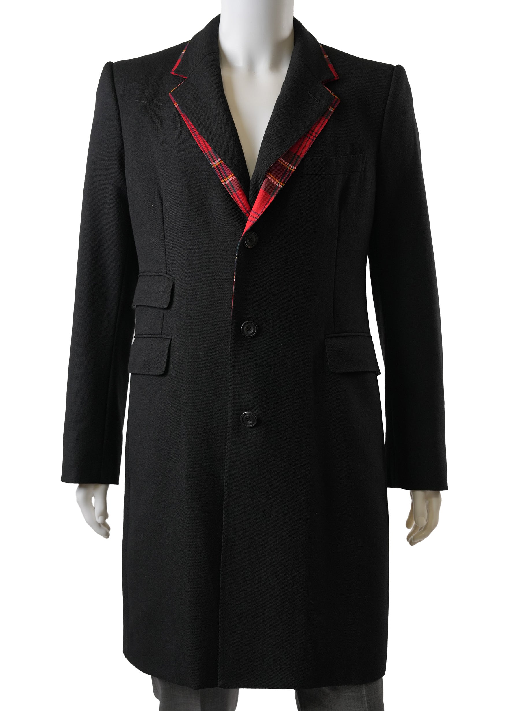 Alexander McQueen Check-Trimmed Coat