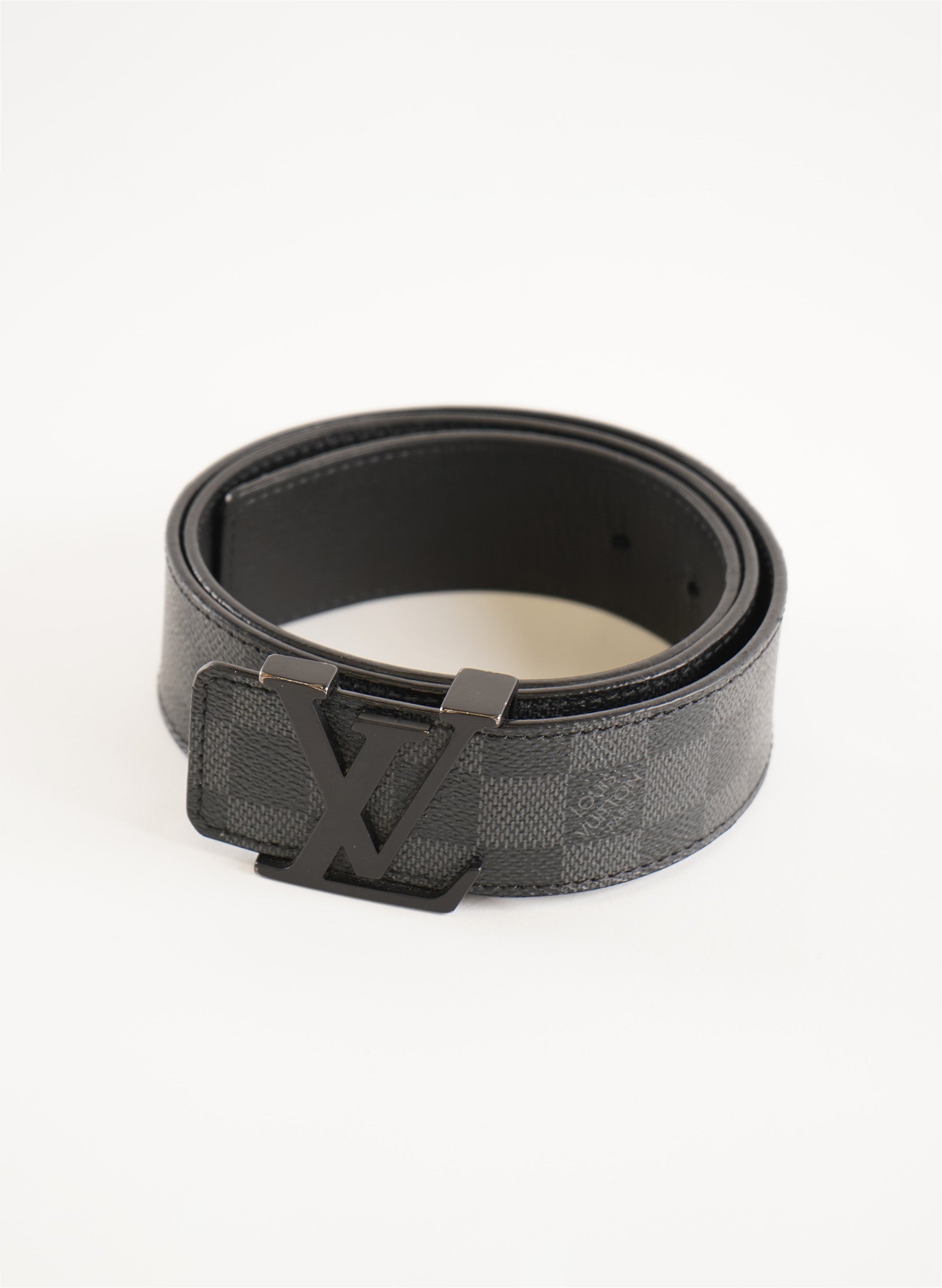 Louis Vuitton Sunture Initial Damier Graphite Belt