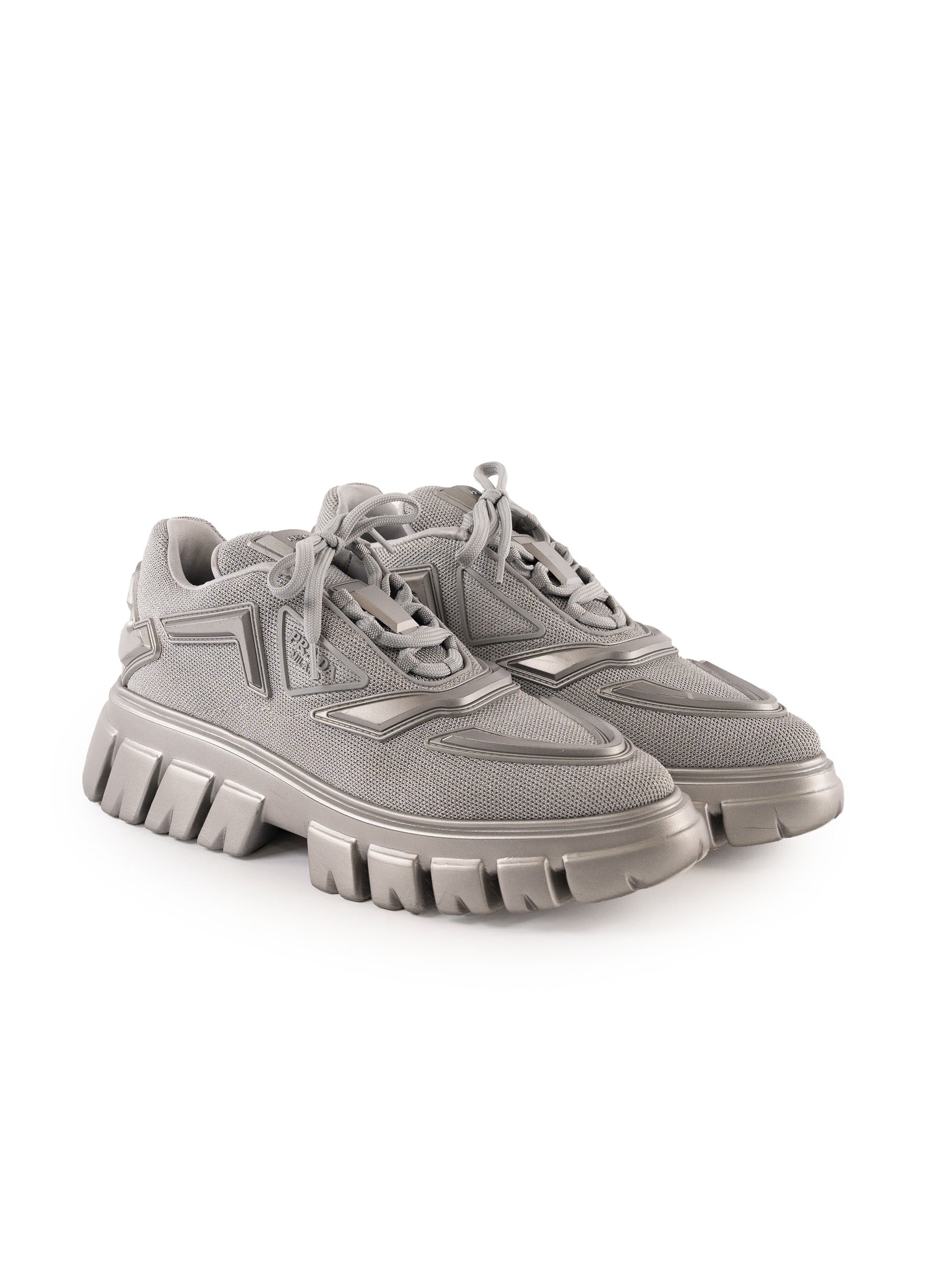 Prada Monolith Evolution Thunder Silver Low Sneaker