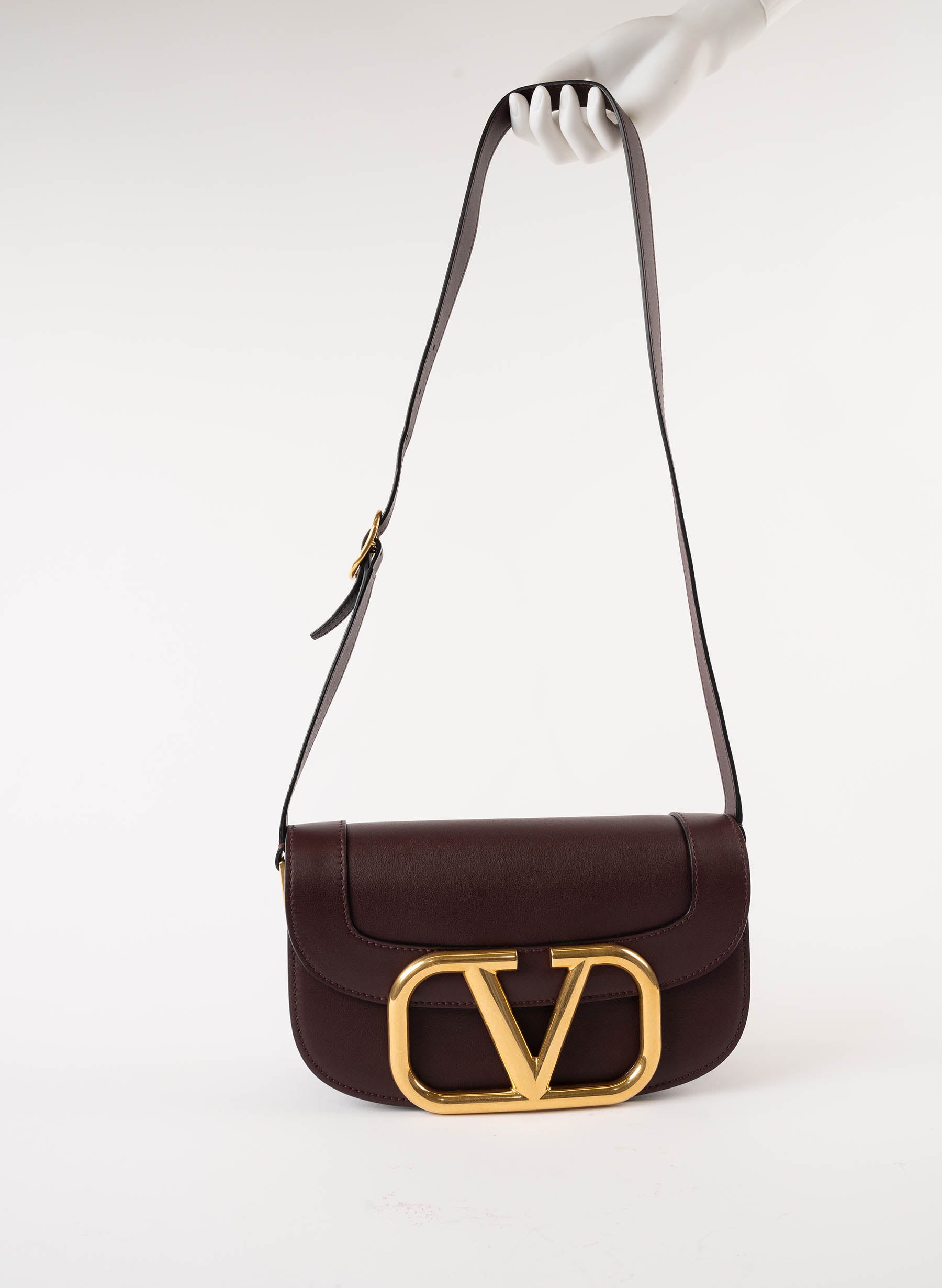 Valentino SuperVee Leather Crossbody Bag