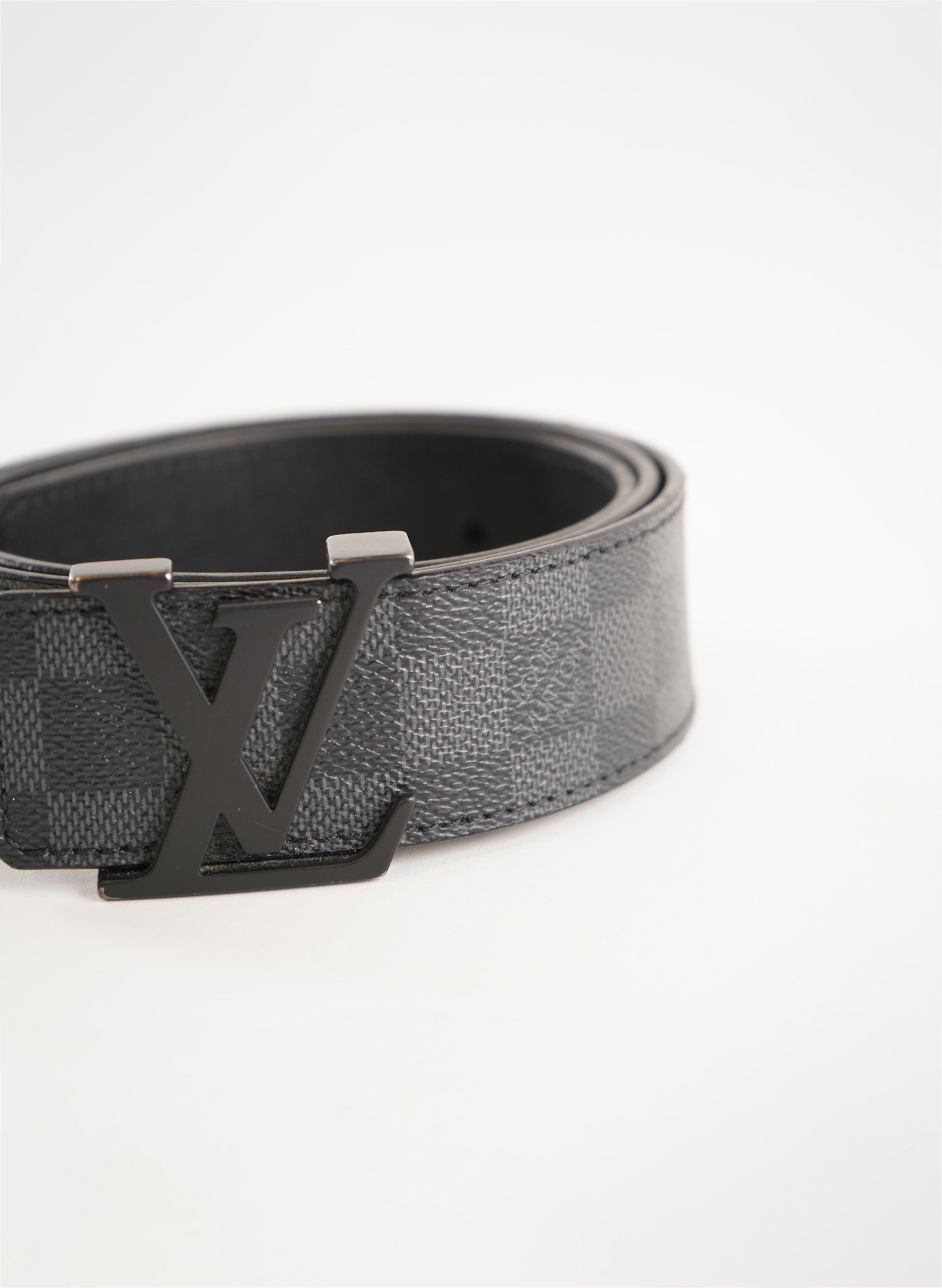 Louis Vuitton Sunture Initial Damier Graphite Belt