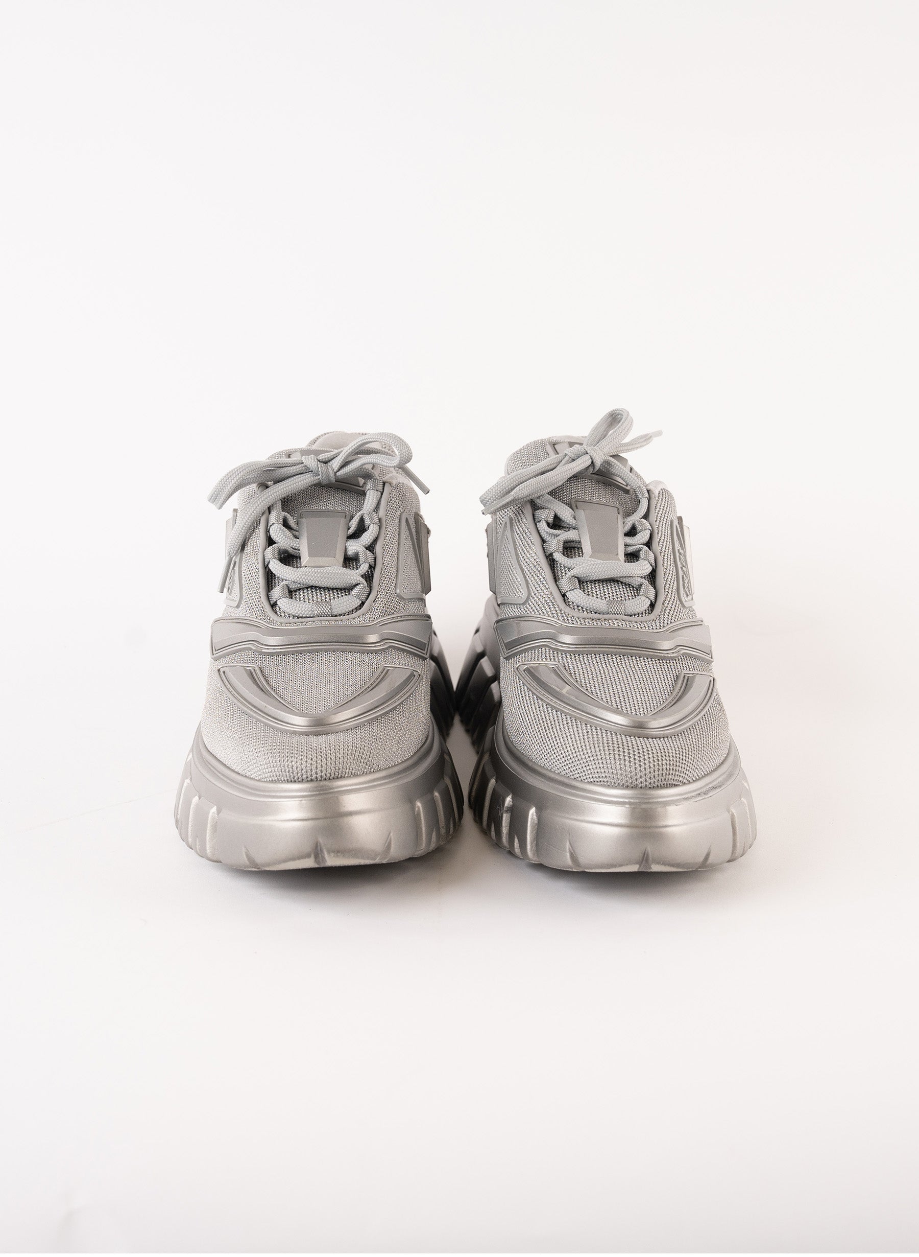 Prada Monolith Evolution Thunder Silver Low Sneaker