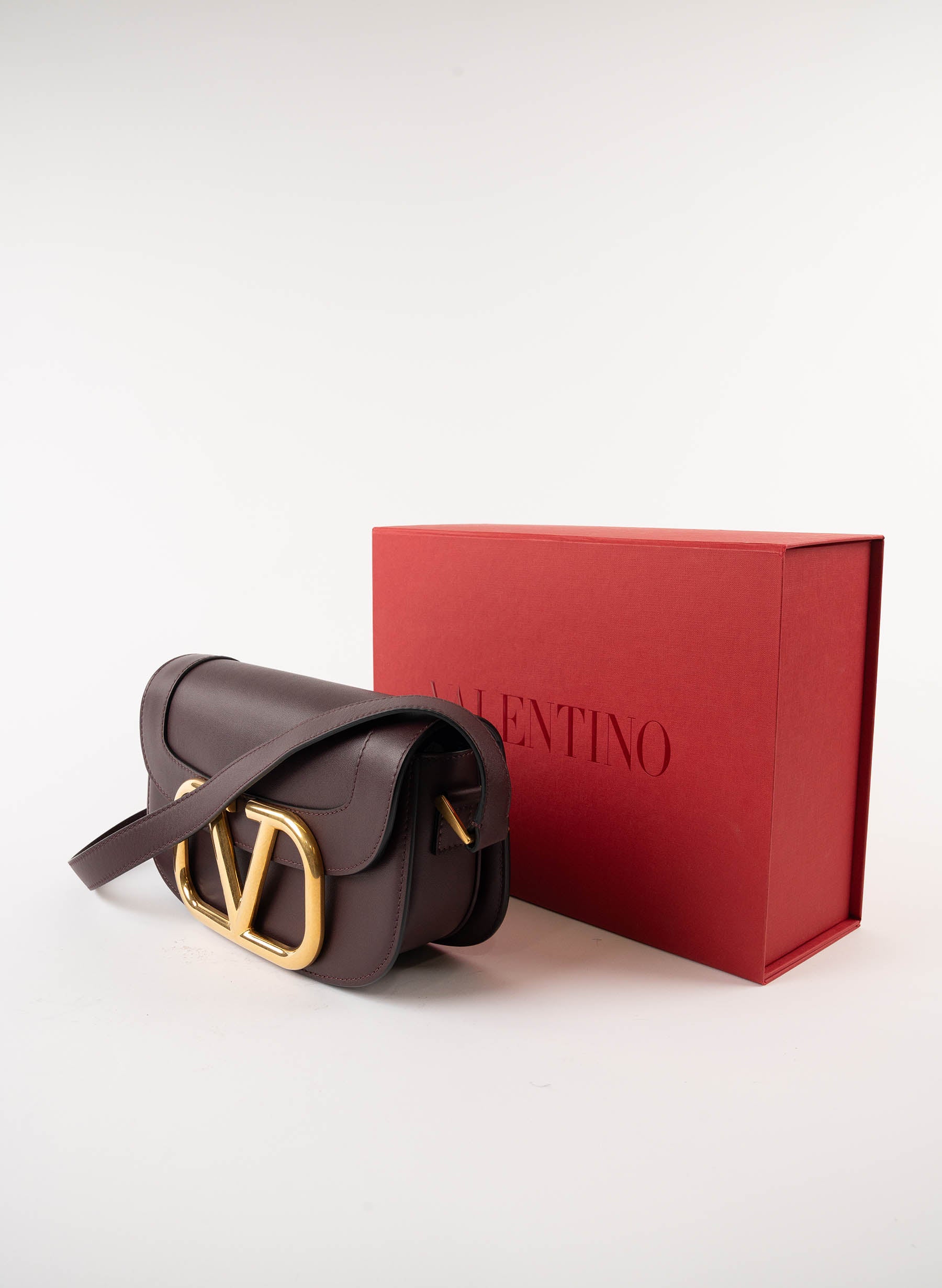 Valentino SuperVee Leather Crossbody Bag