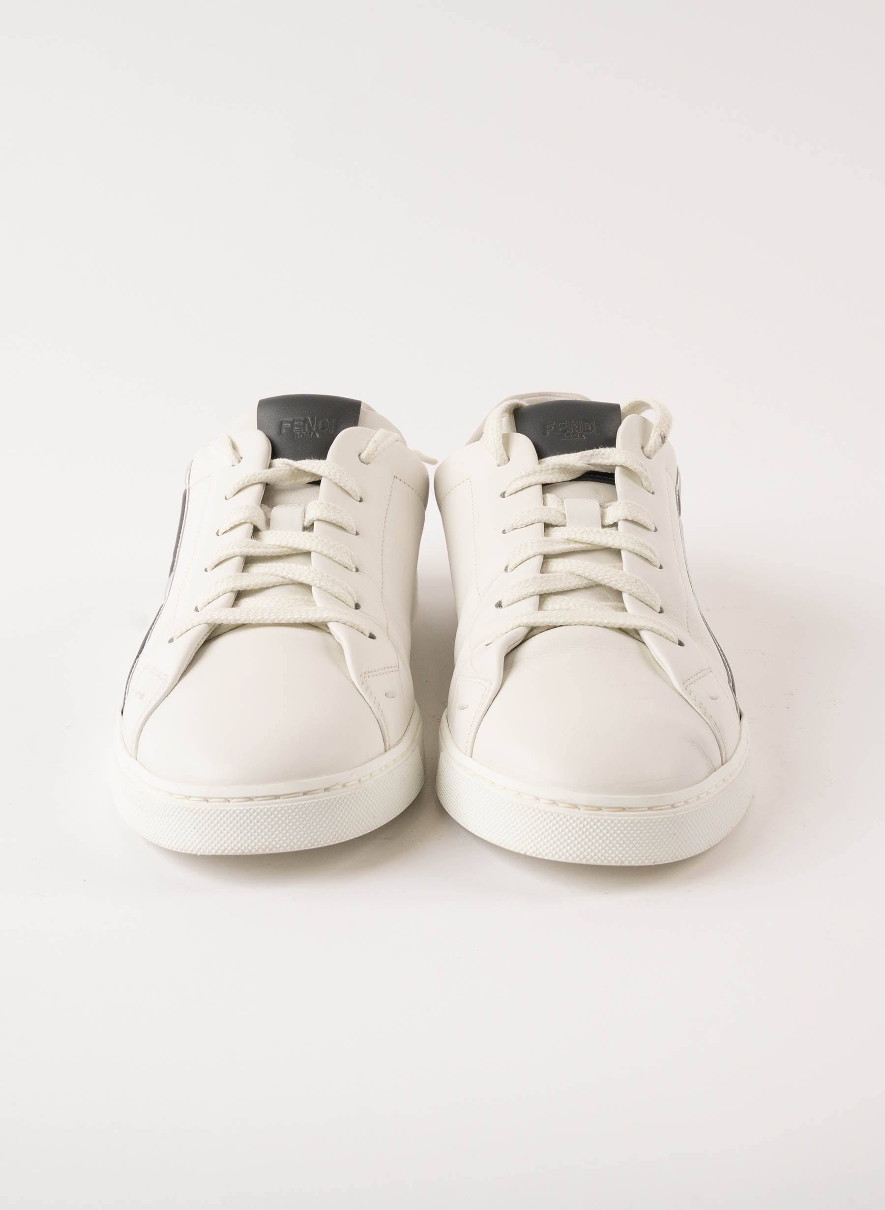 Fendi O'lock Overlay FF-Logo Link Leather Low-Top Sneakers