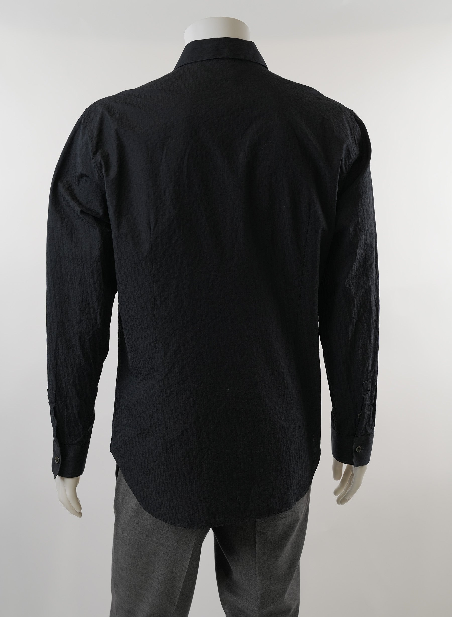 DIOR Oblique Shirt in Black Cotton Jacquard