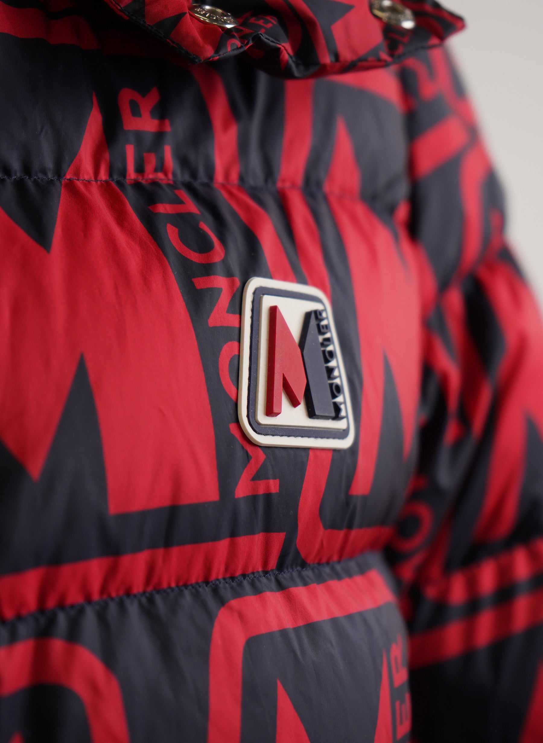 Moncler Frioland Down Jacket in Logo Print