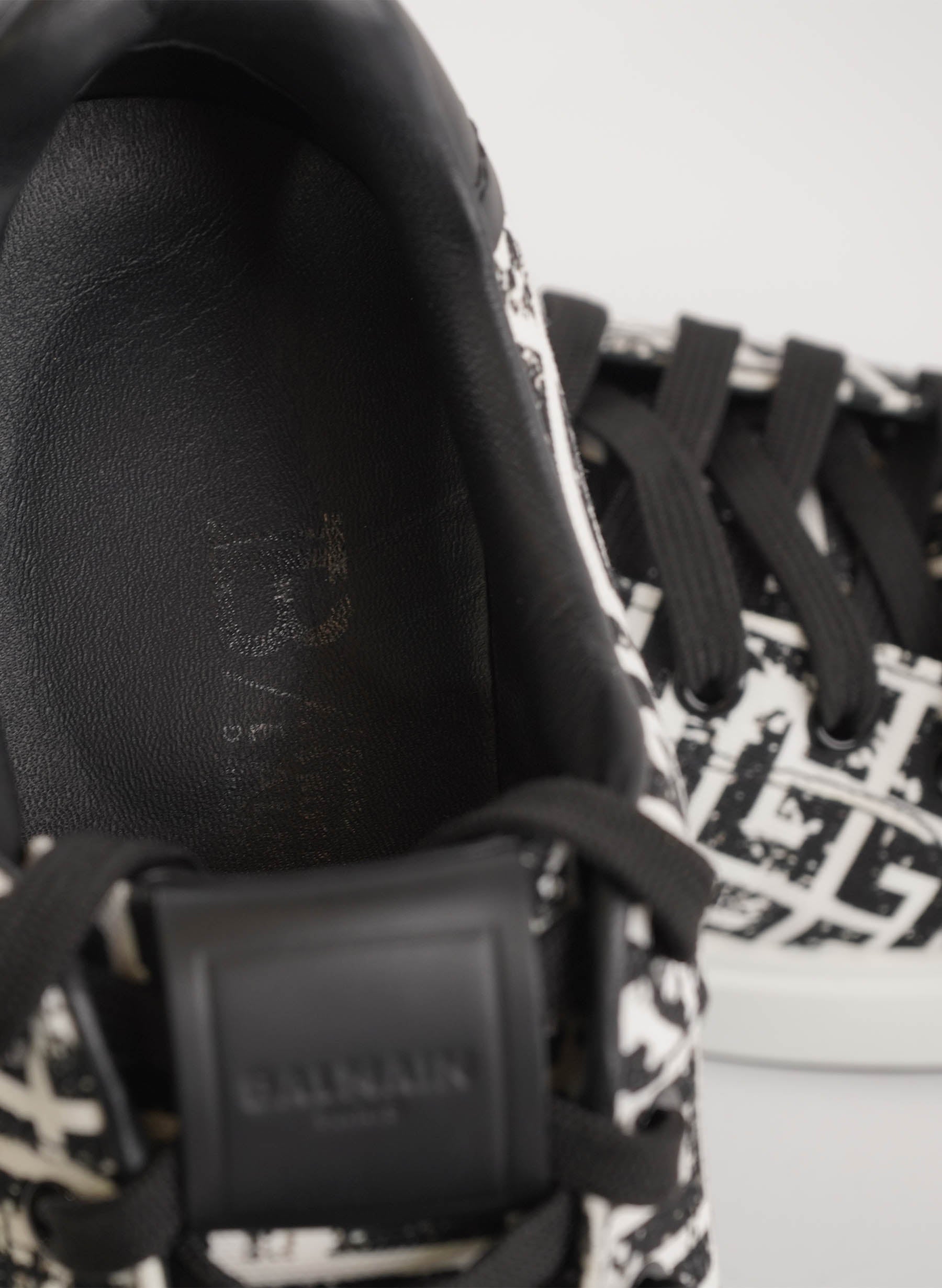 Balmain B Court Washed Monogram Sneakers