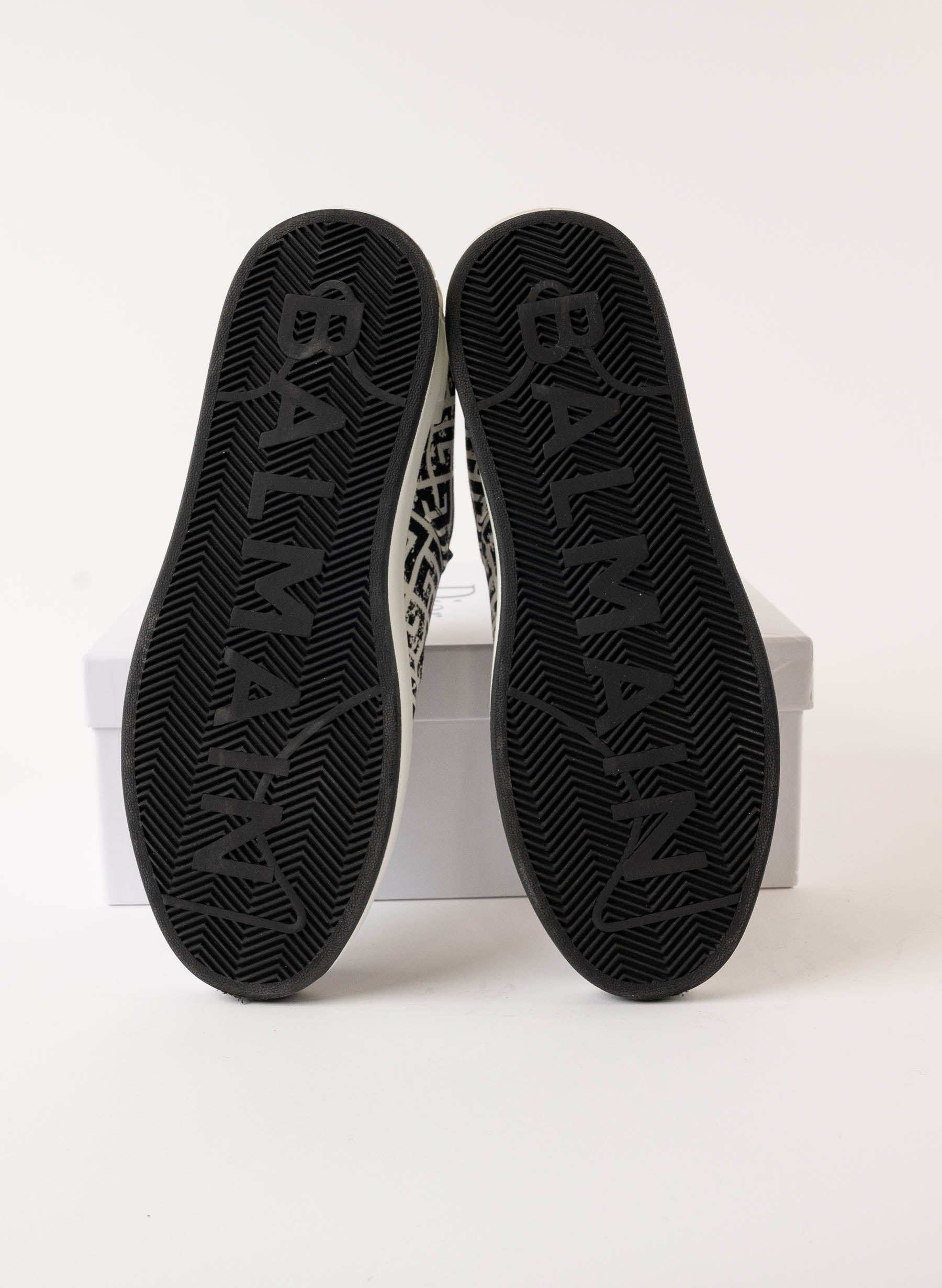 Balmain B Court Washed Monogram Sneakers