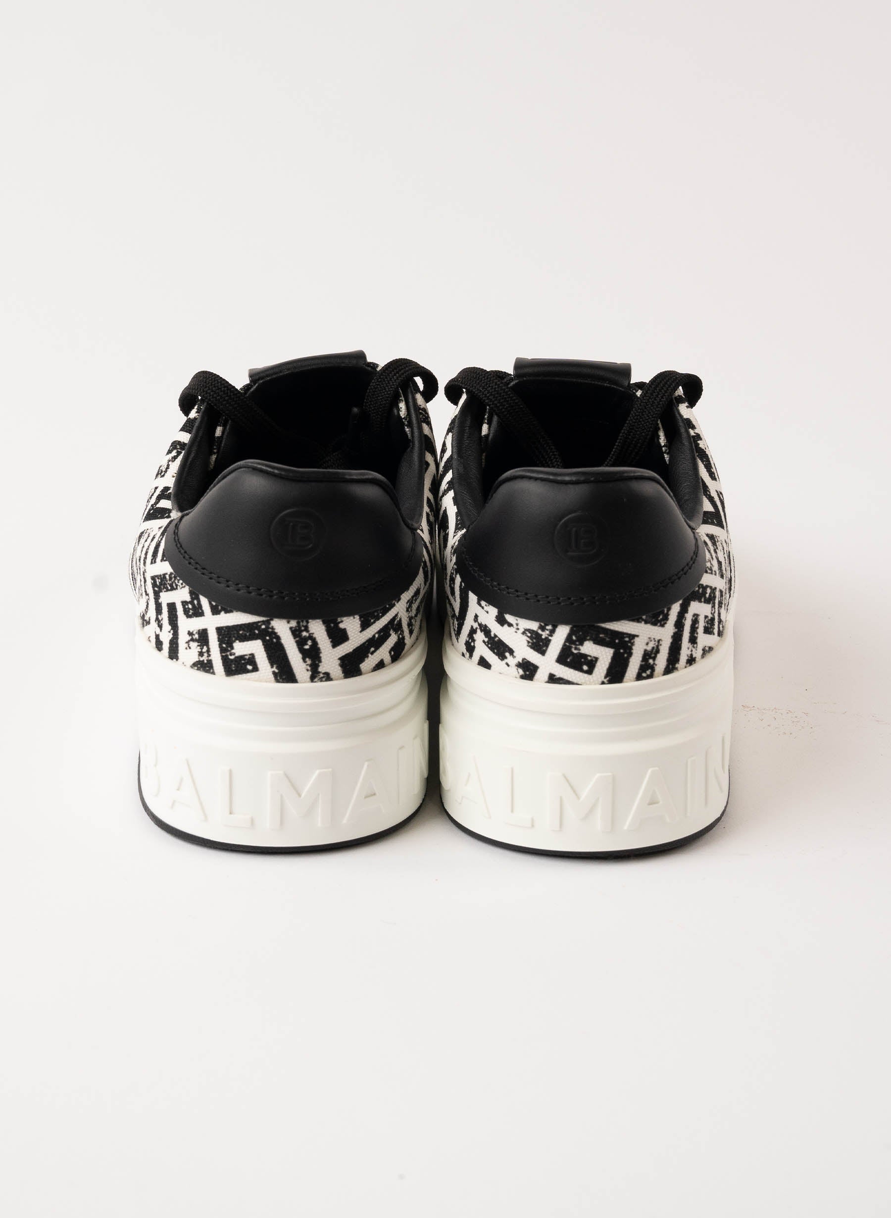 Balmain B Court Washed Monogram Sneakers