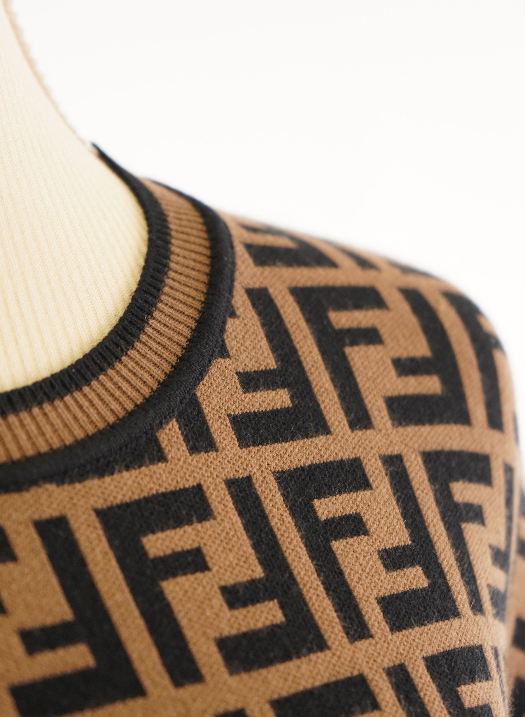 Fendi Monogram Jacquard Knit Top