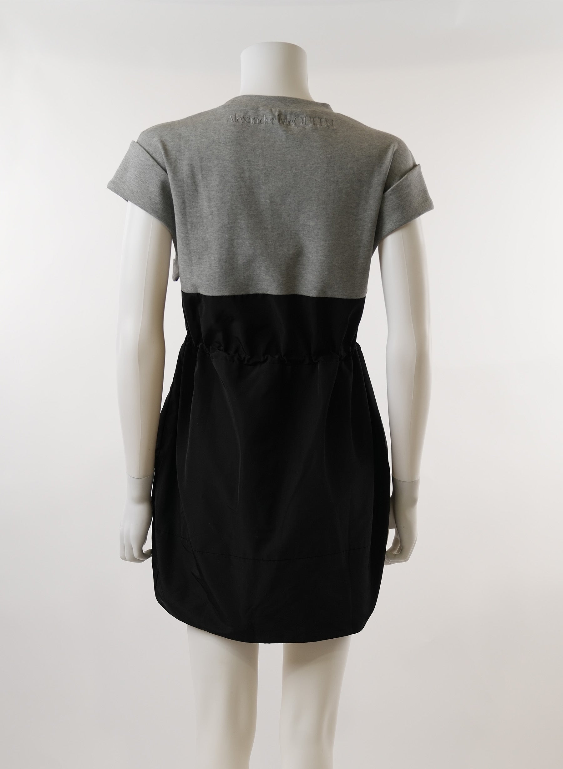 Alexander McQueen Hybrid Nylon Drawstring T-Shirt Dress